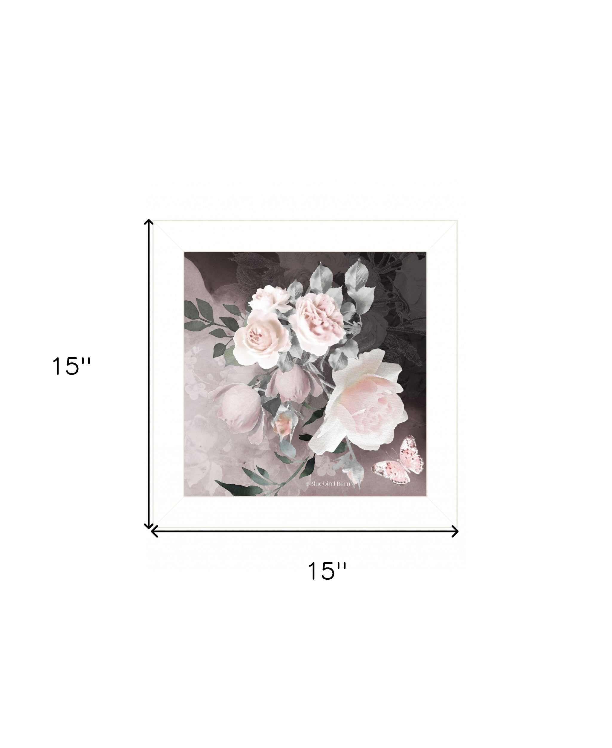 Noir Roses IV 2 White Framed Print Wall Art