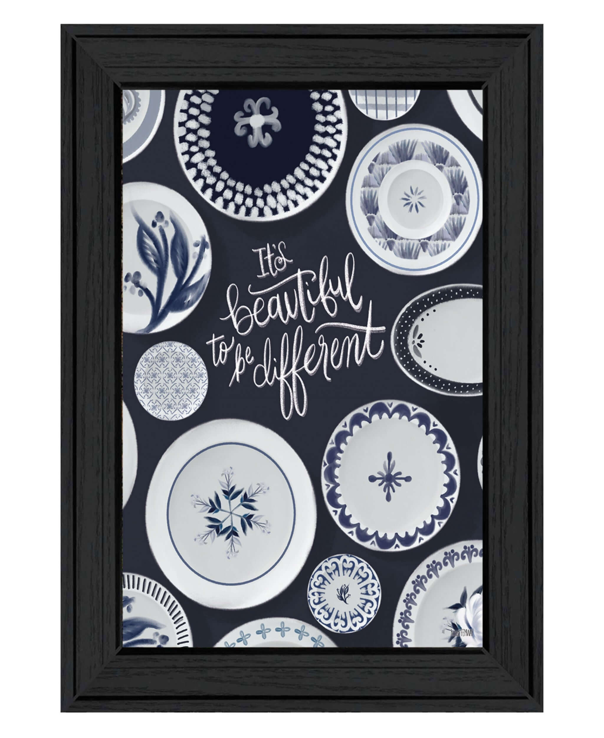 Its Beautiful To Be Different 2 Black Framed Print Wall Art