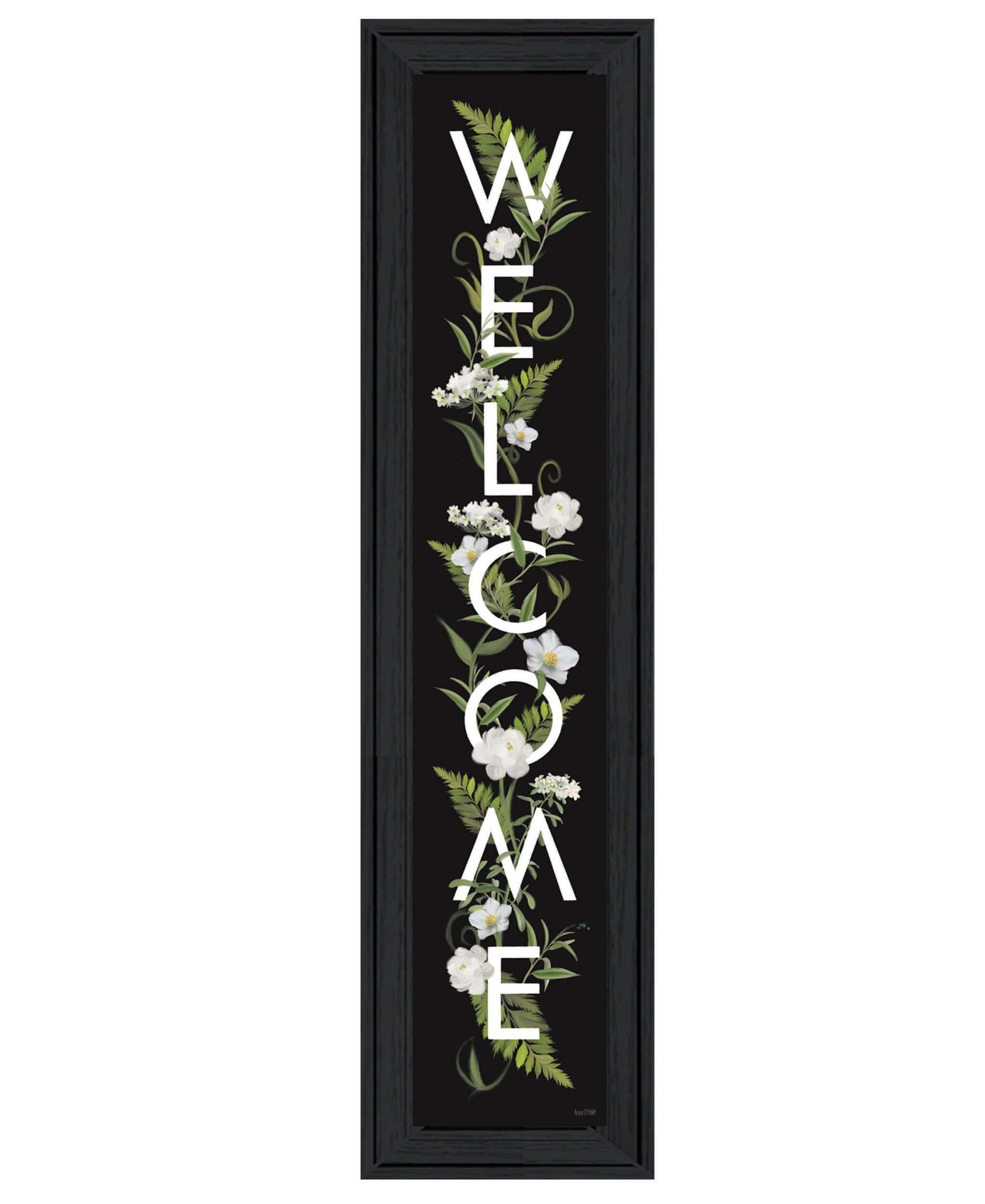 Welcome Sign I 2 Black Framed Print Wall Art