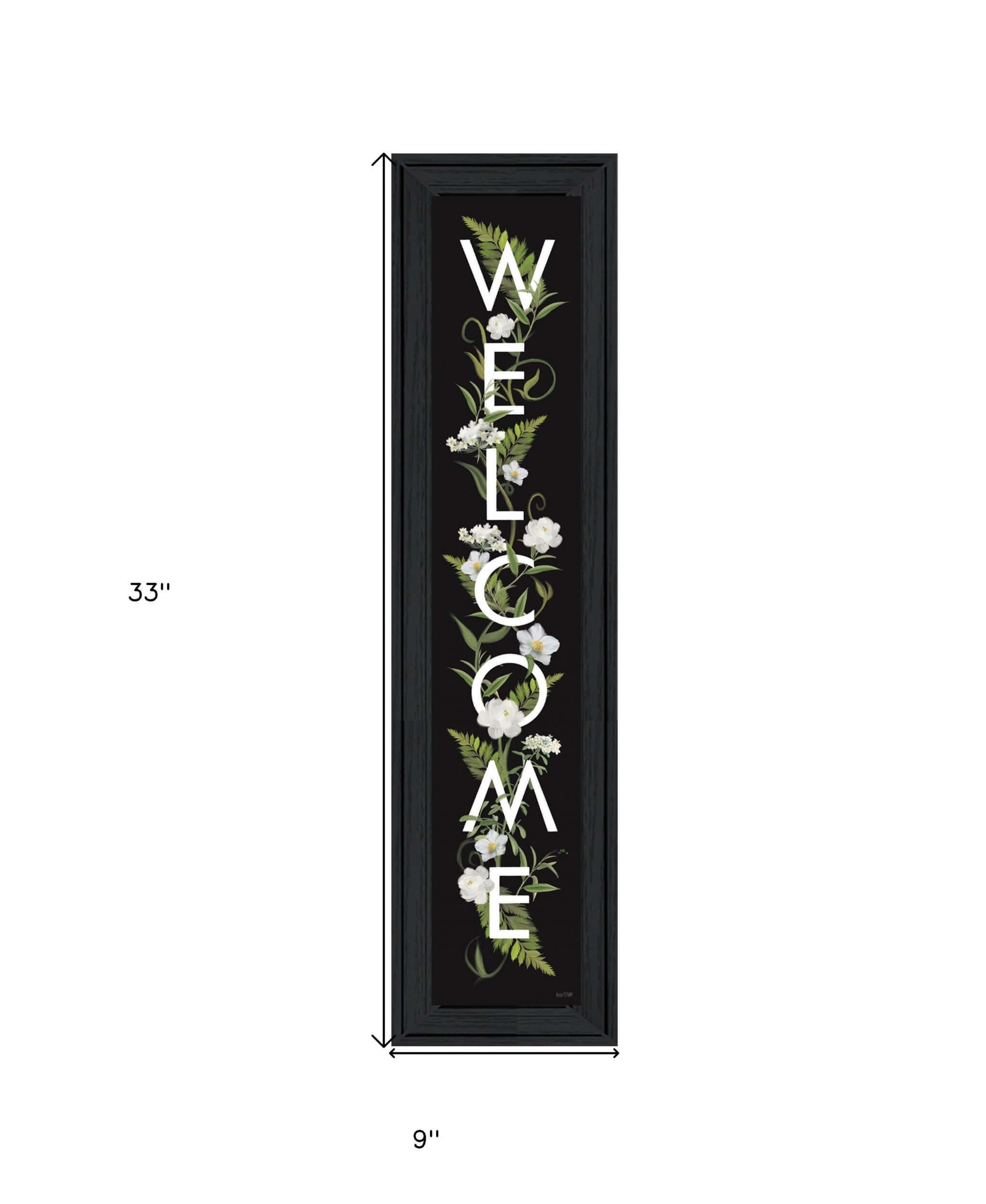 Welcome Sign I 2 Black Framed Print Wall Art