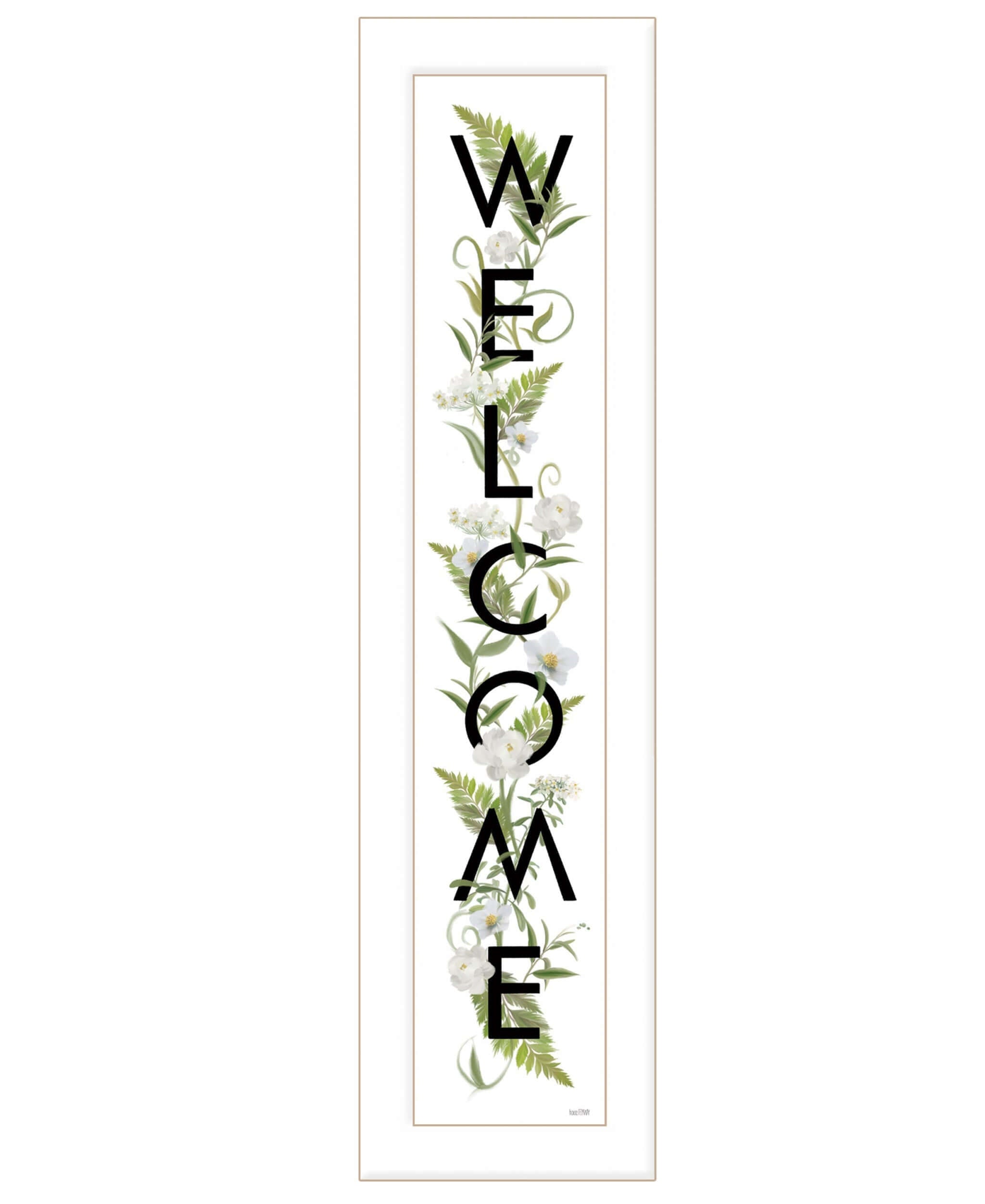 Welcome Sign II 1 White Framed Print Wall Art