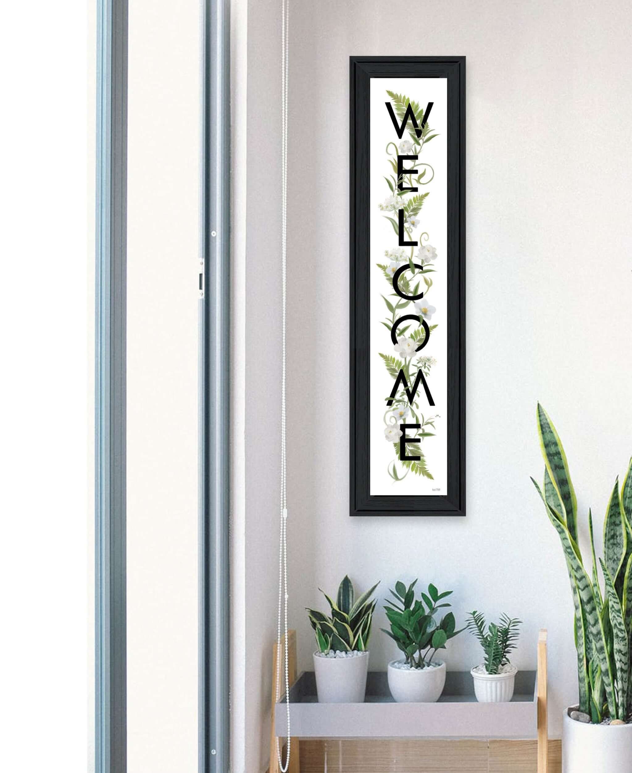 Welcome Sign II 2 Black Framed Print Wall Art