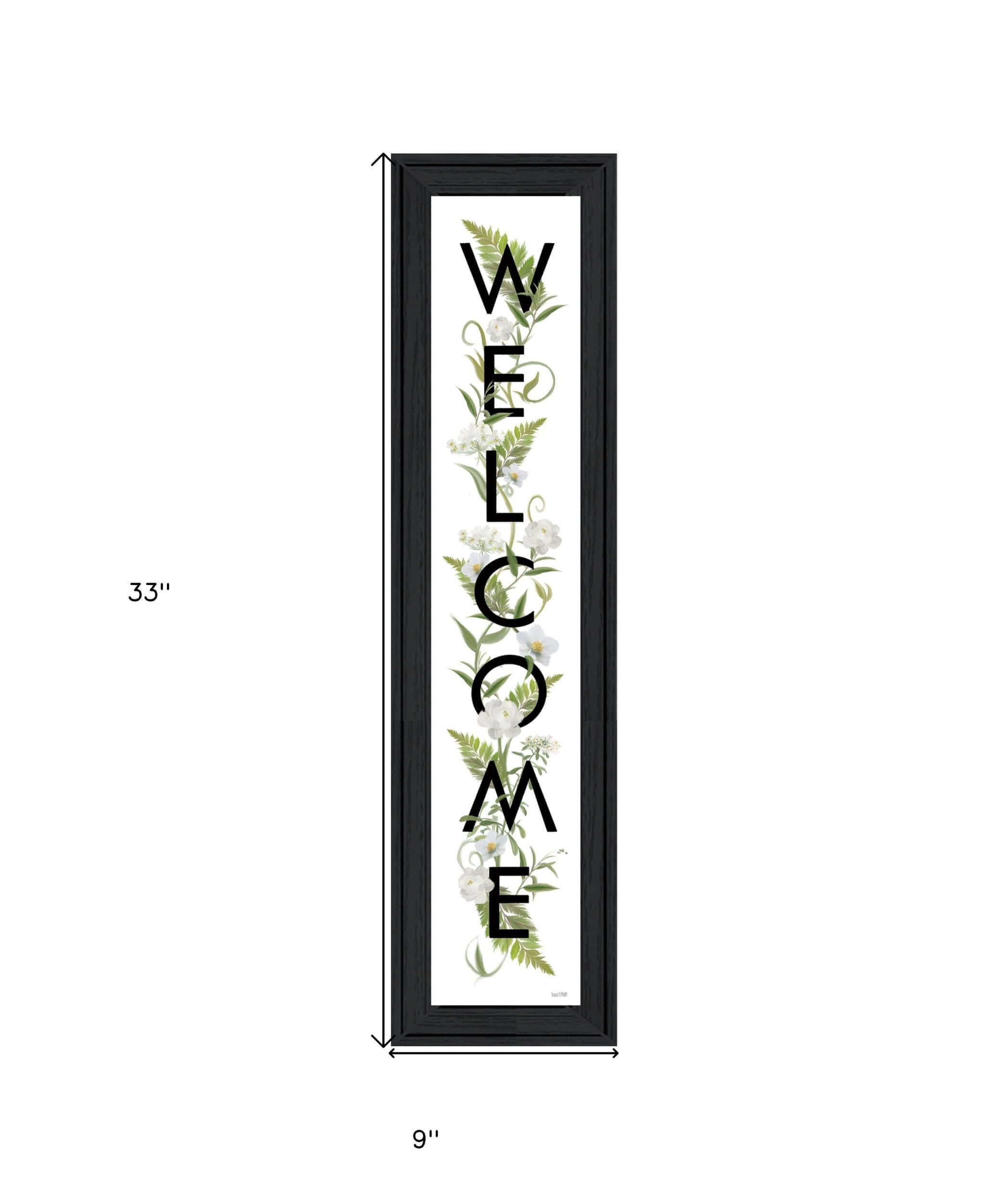 Welcome Sign II 2 Black Framed Print Wall Art