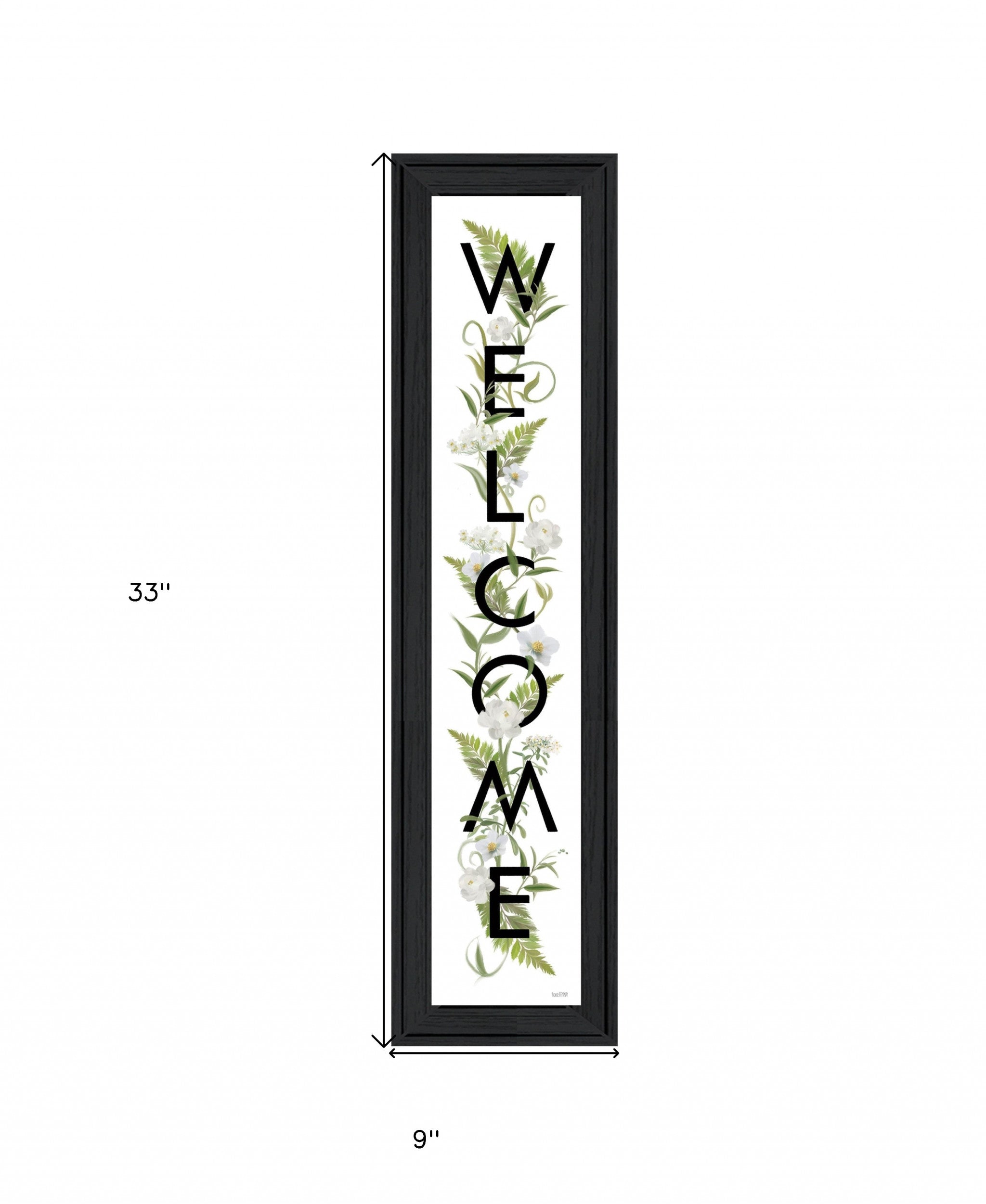 Welcome Sign II 2 Black Framed Print Wall Art