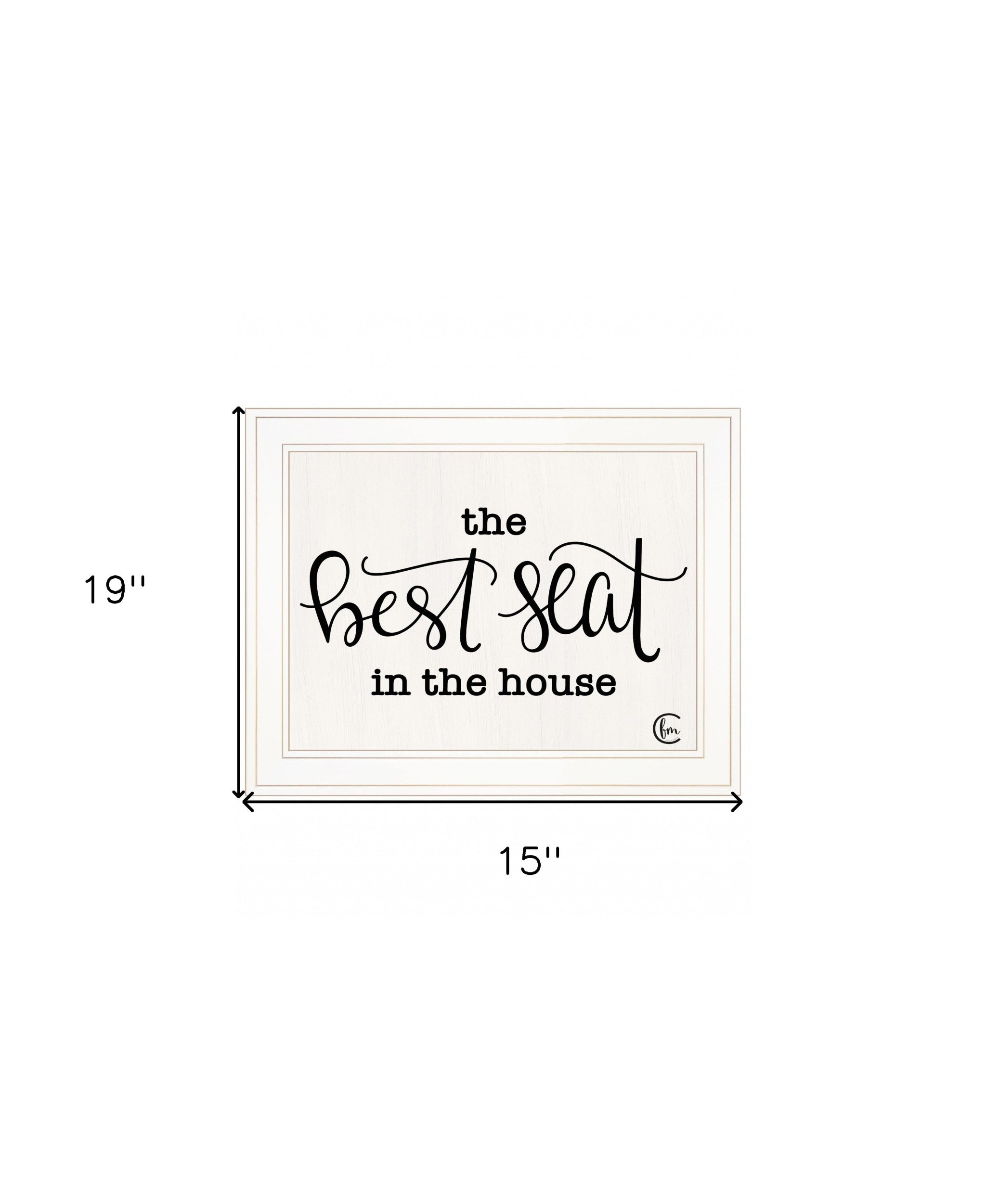 The Best Seat in the House 1 White Framed Print Bathroom Wall Art