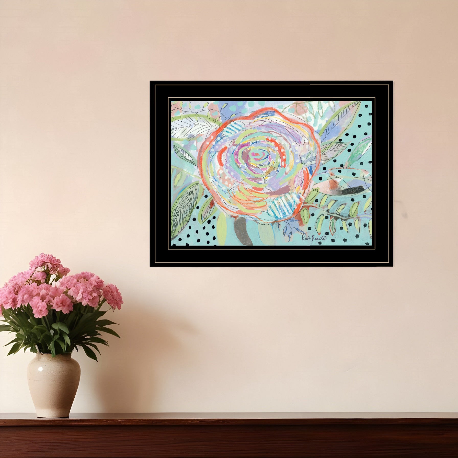 Bloom for Yourself 2 Black Framed Print Wall Art