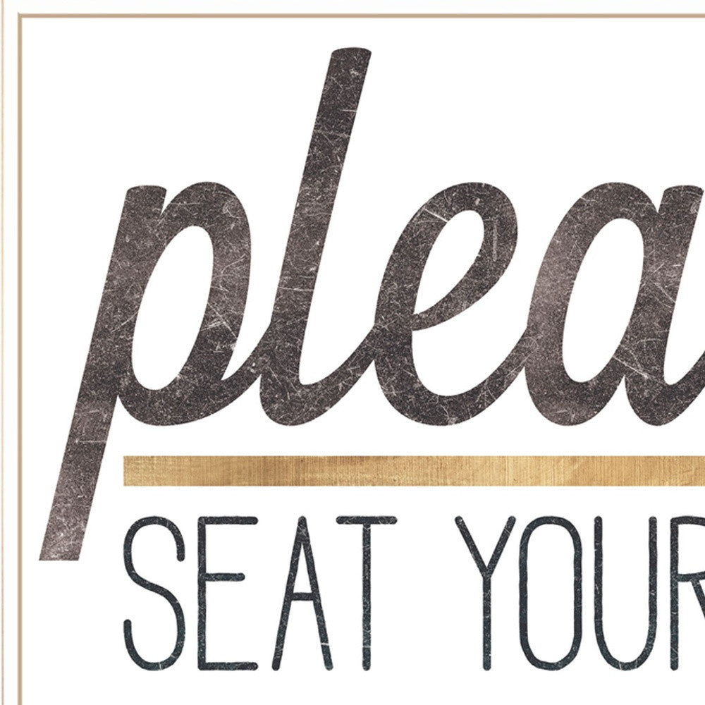 Please Seat Yourself 2 White Framed Print Wall Art