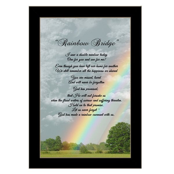 Rainbow Bridge Black Framed Print Wall Art