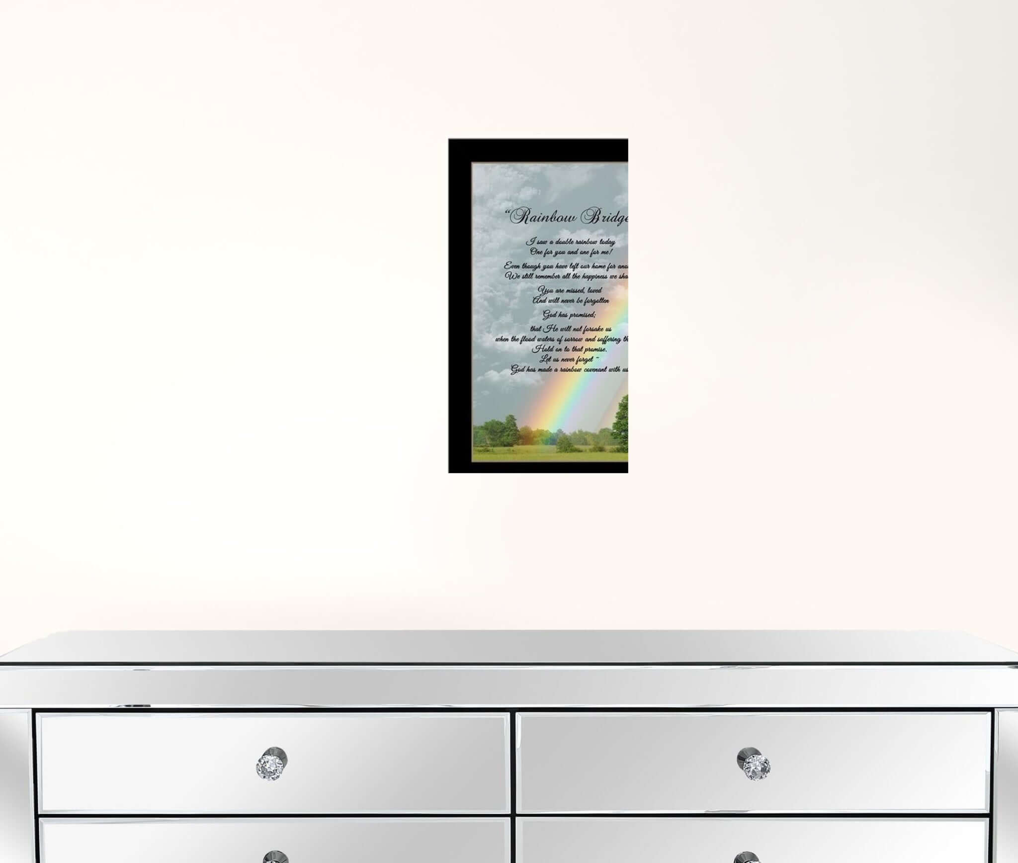 Rainbow Bridge Black Framed Print Wall Art