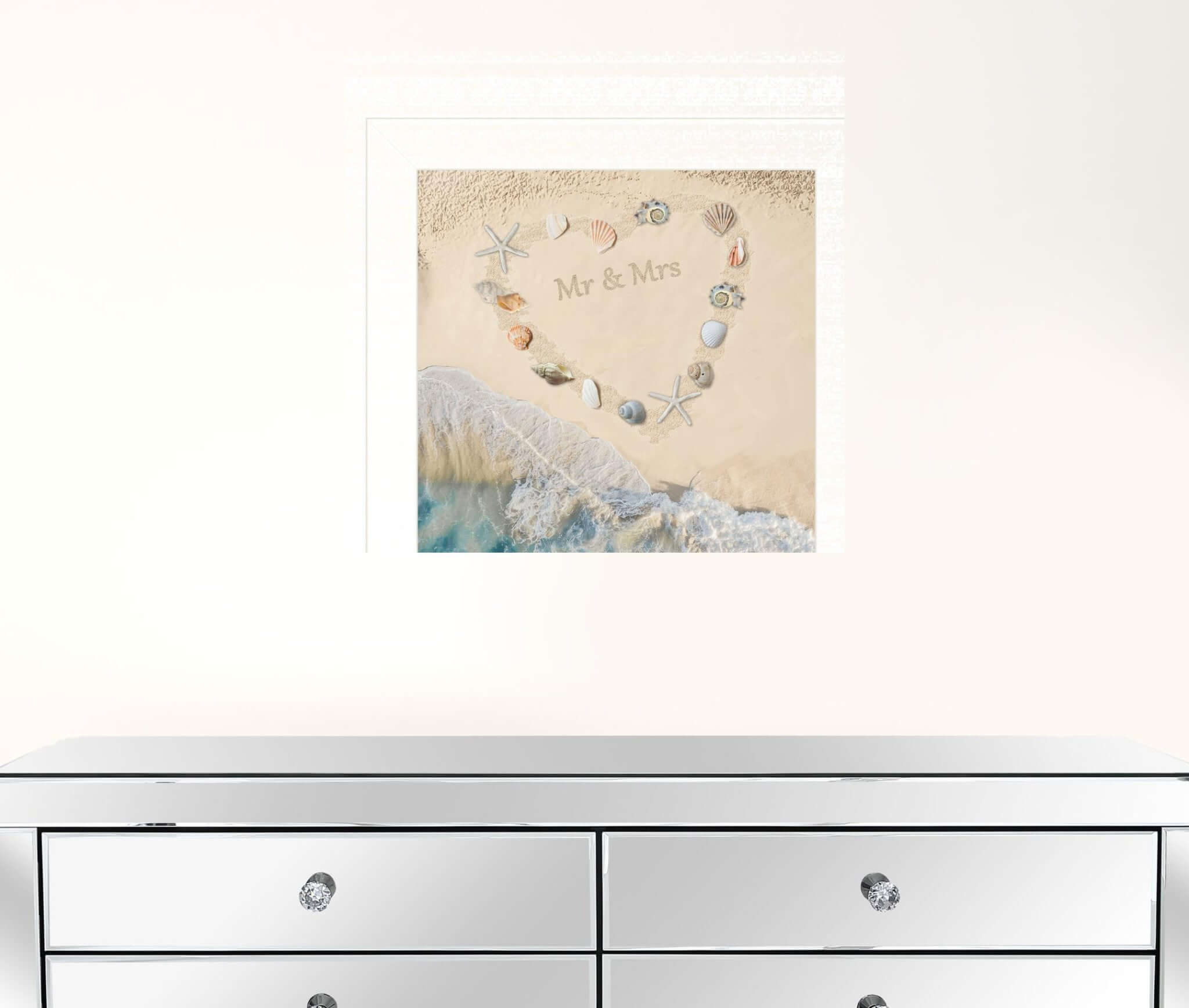 Marriage Is A Beach 2 White Framed Print Wall Art