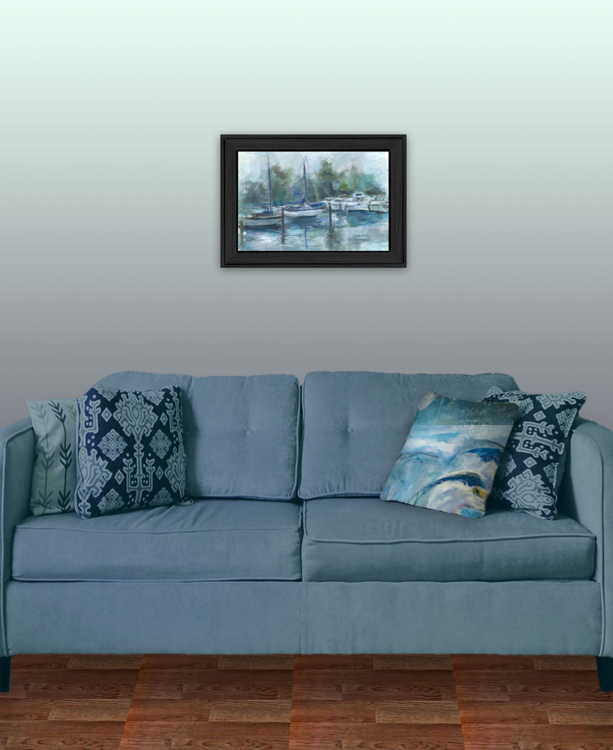 Lagoon 2 Black Framed Print Wall Art