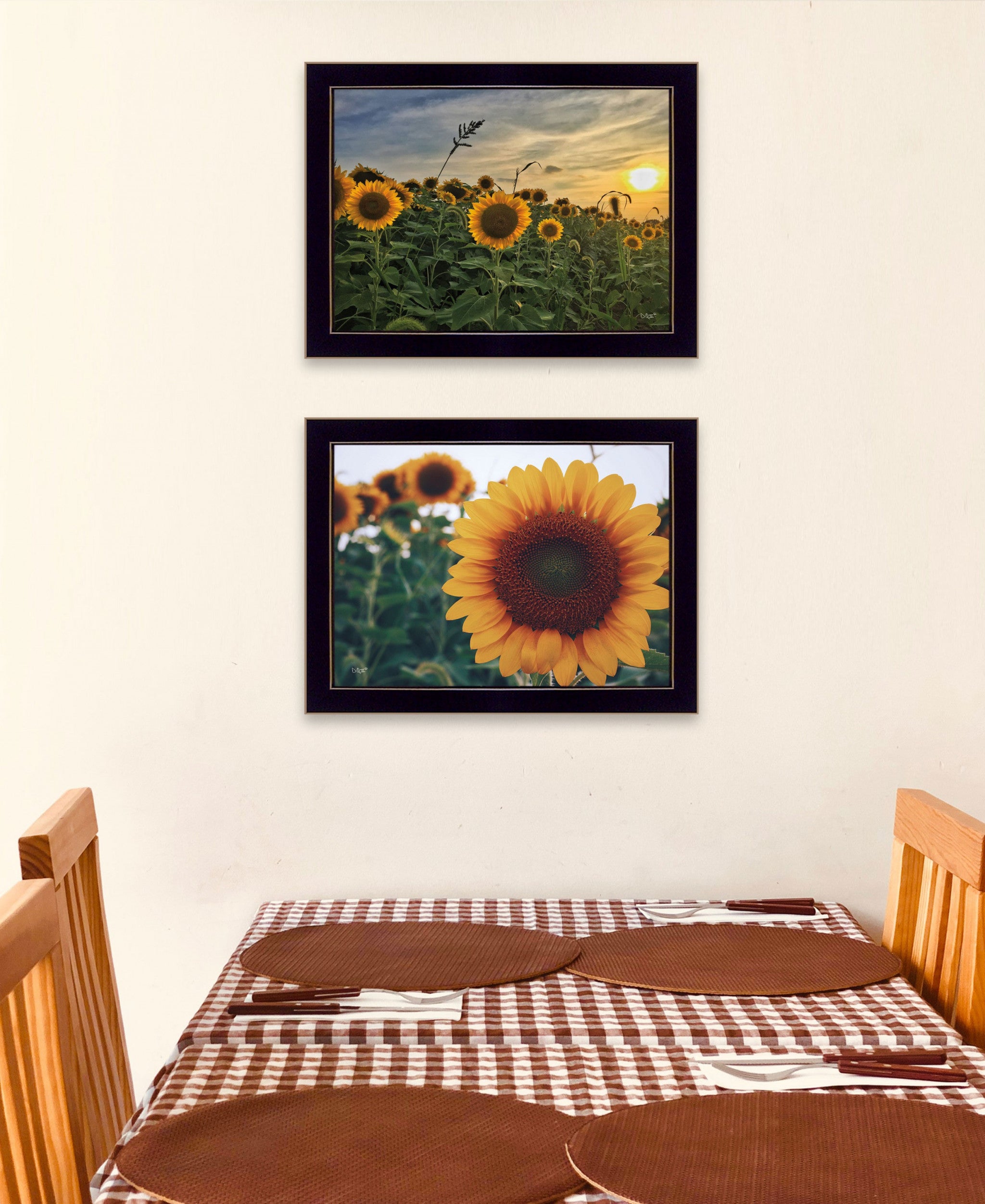 Set Of Two Midwest Living 4 Black Framed Print Wall Art