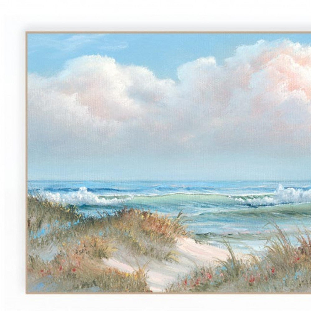 Set Of Two The Seascape 1 White Framed Print Wall Art