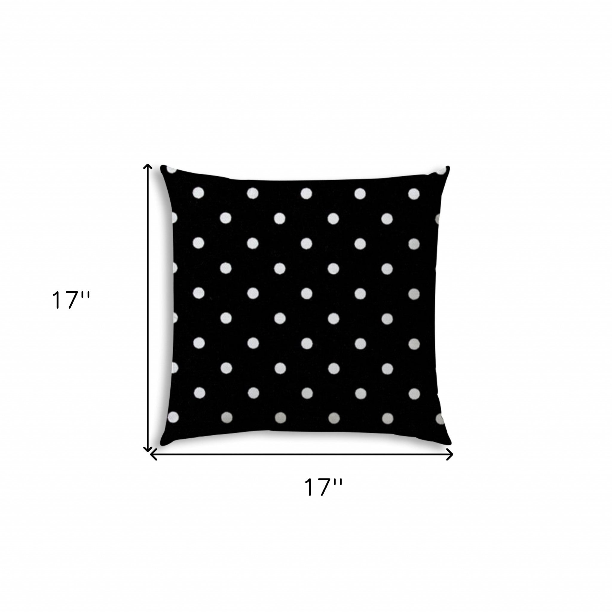 17" Black and White Dots Indoor Outdoor