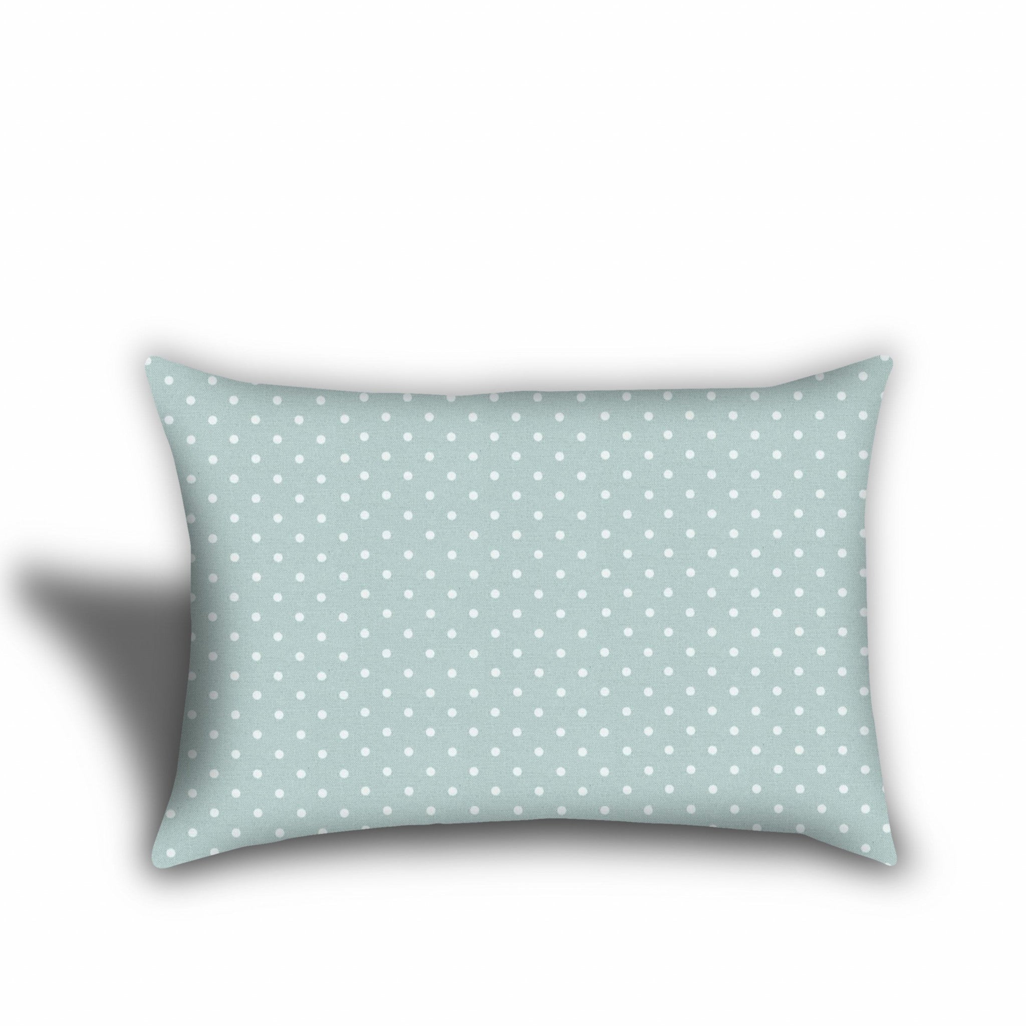 Set Of Three 18" X 18" Seafoam And White Blown Seam Floral Throw Indoor Outdoor Pillow