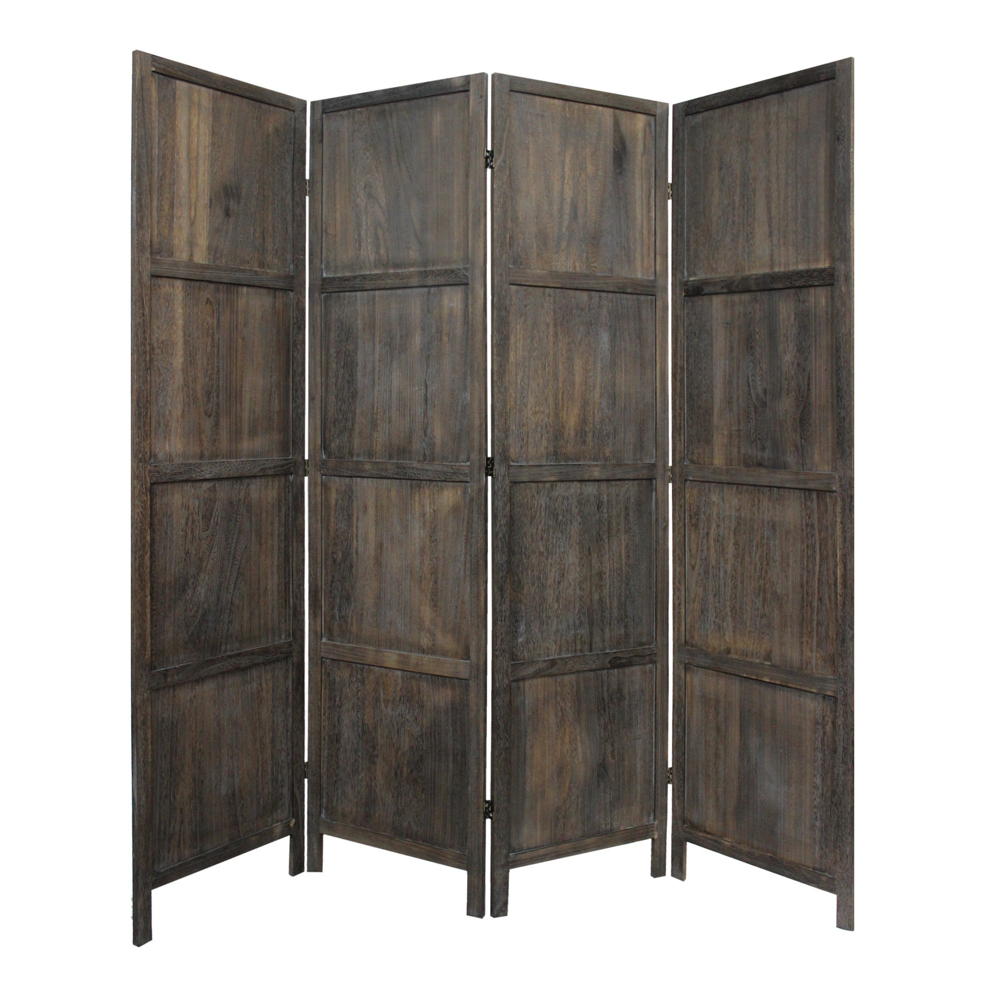 Modern Farmhouse Rustic Four Panel Room Divider Screen