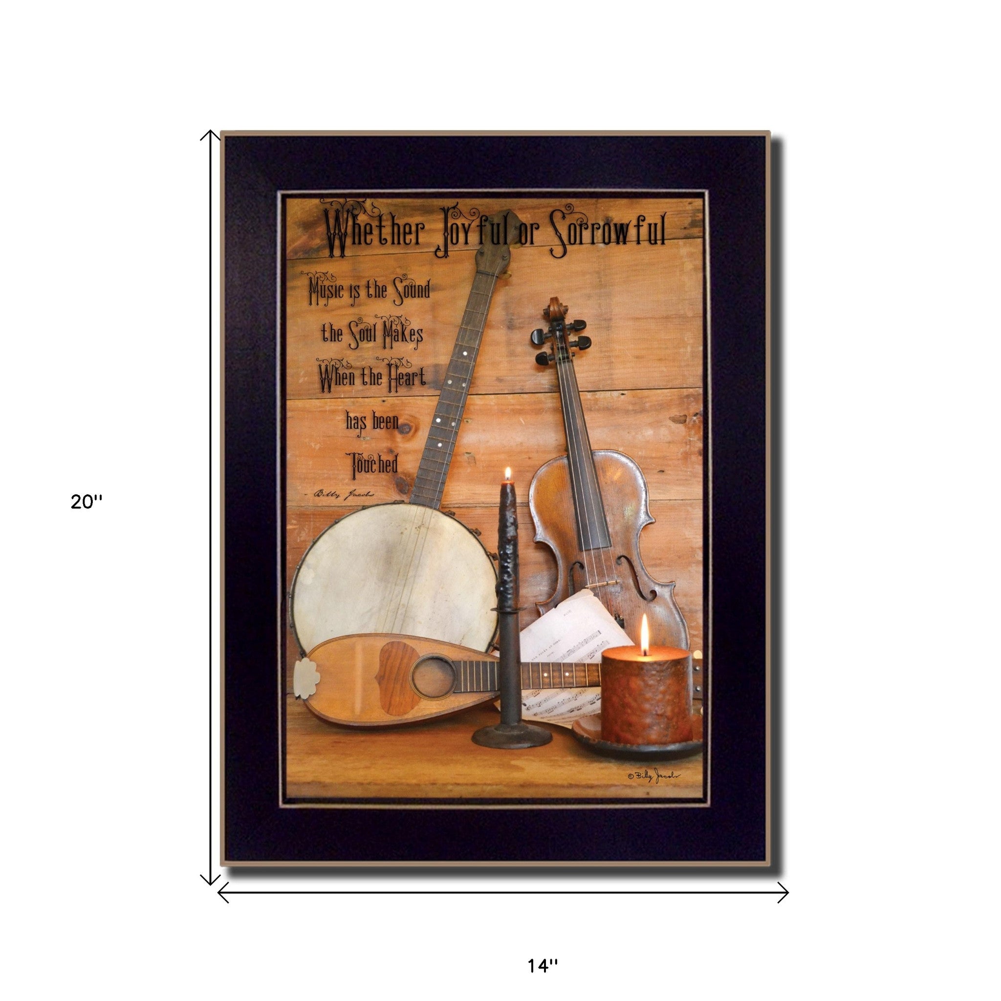 Music Black Framed Print Wall Art