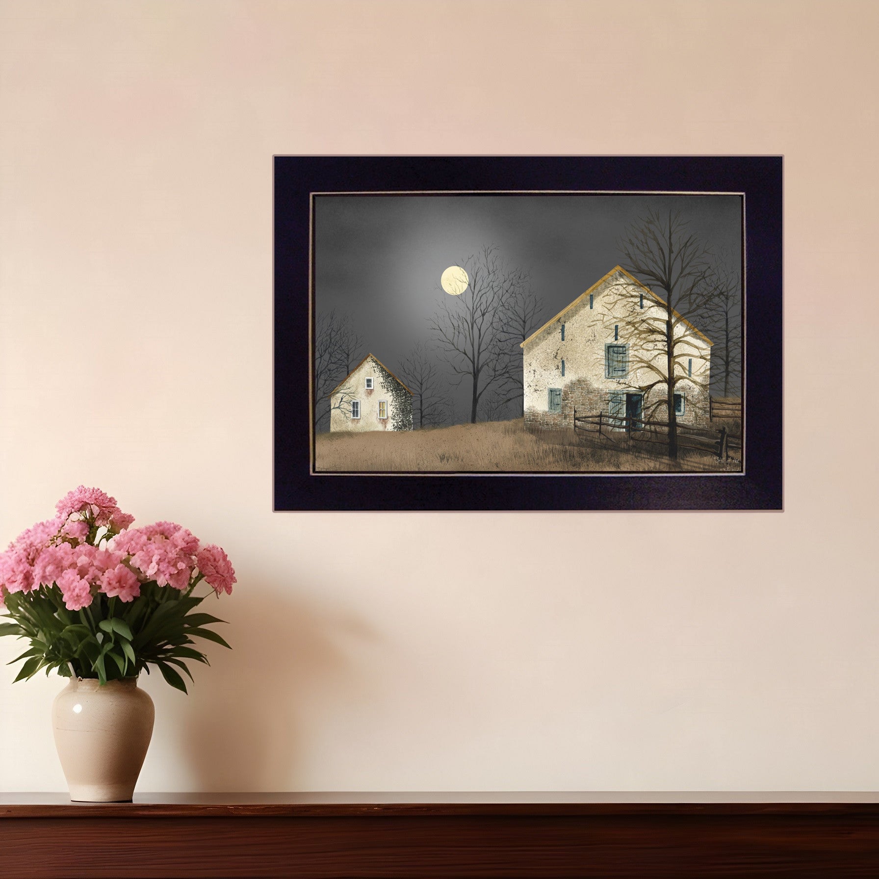 Still of the Night 1 Black Framed Print Wall Art