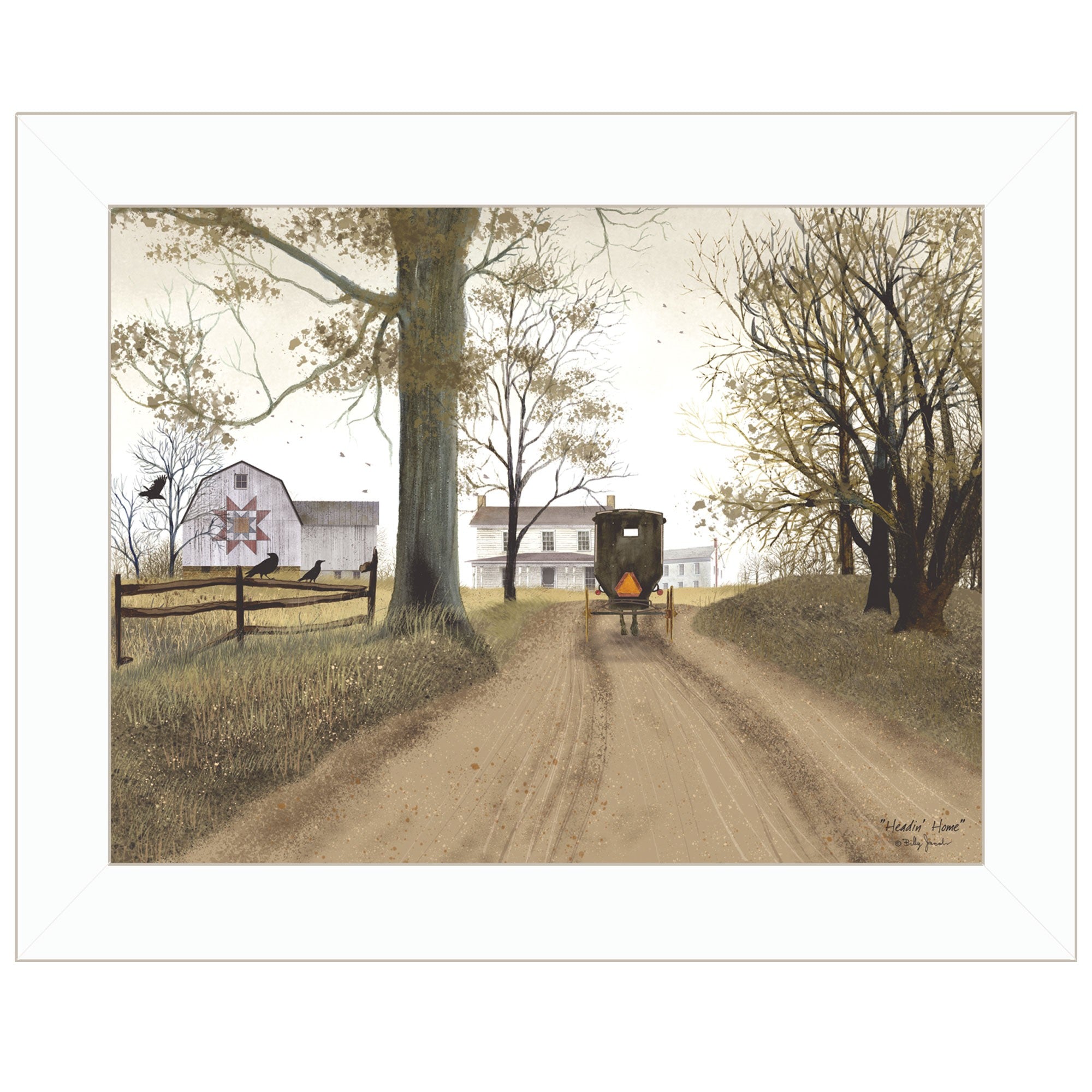 Headin Home White Framed Print Wall Art