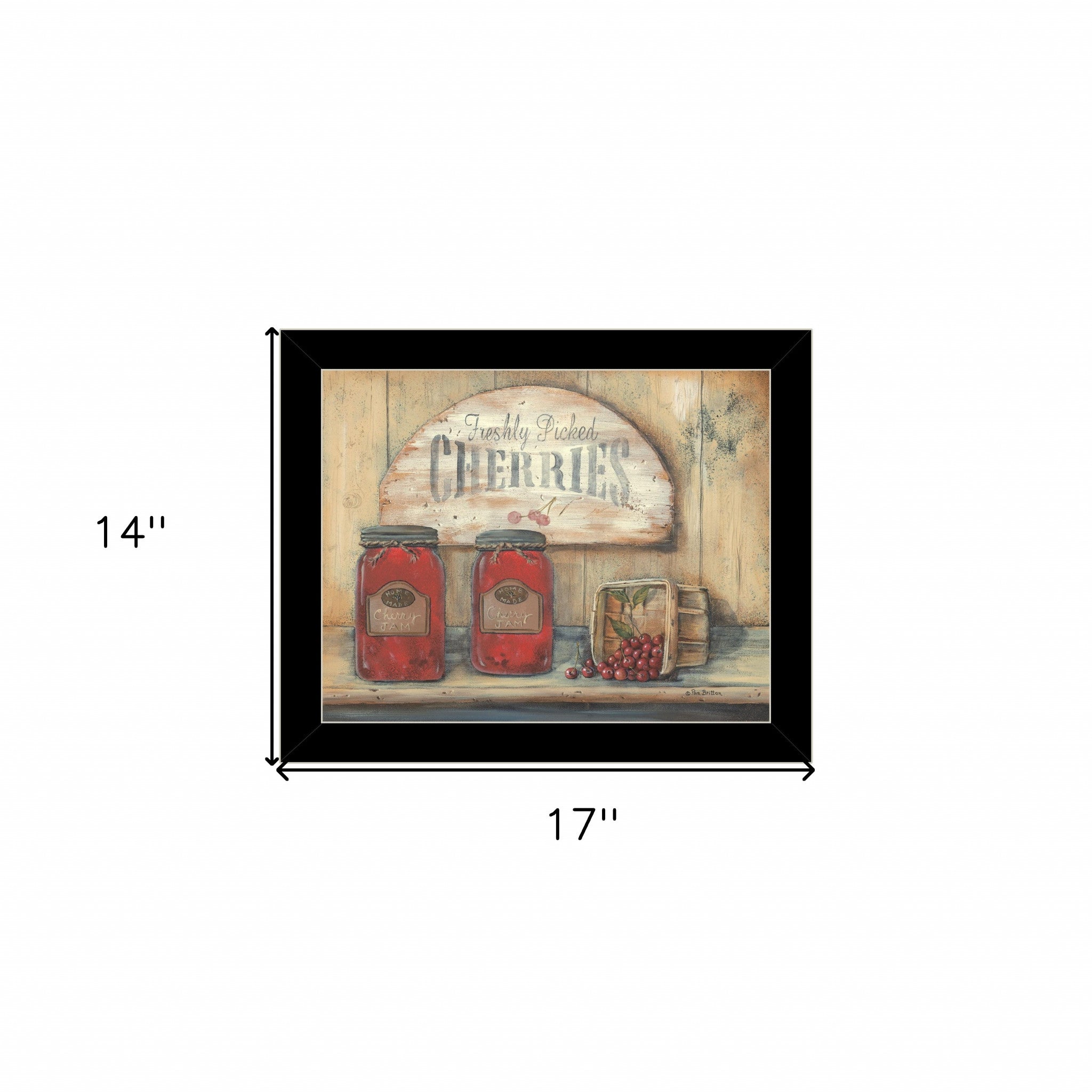 CHERRY JAM 4 Black Framed Print Wall Art