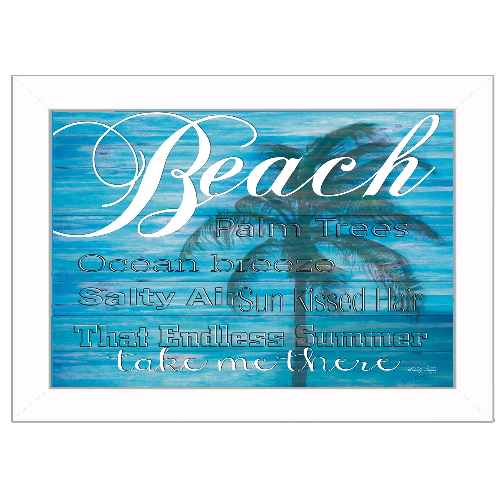 Take Me There 2 White Framed Print Wall Art