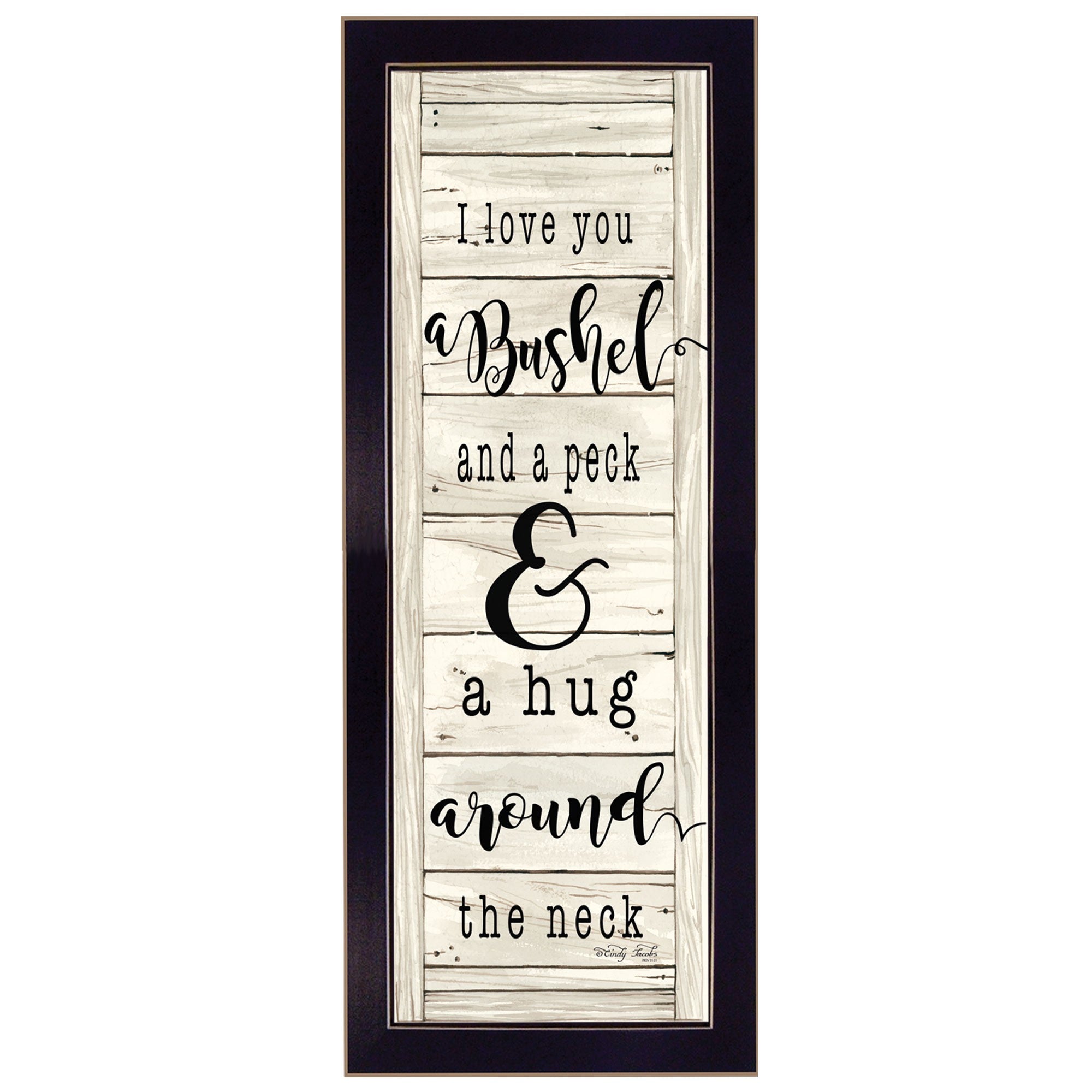 Hug Around the Neck Black Framed Print Wall Art