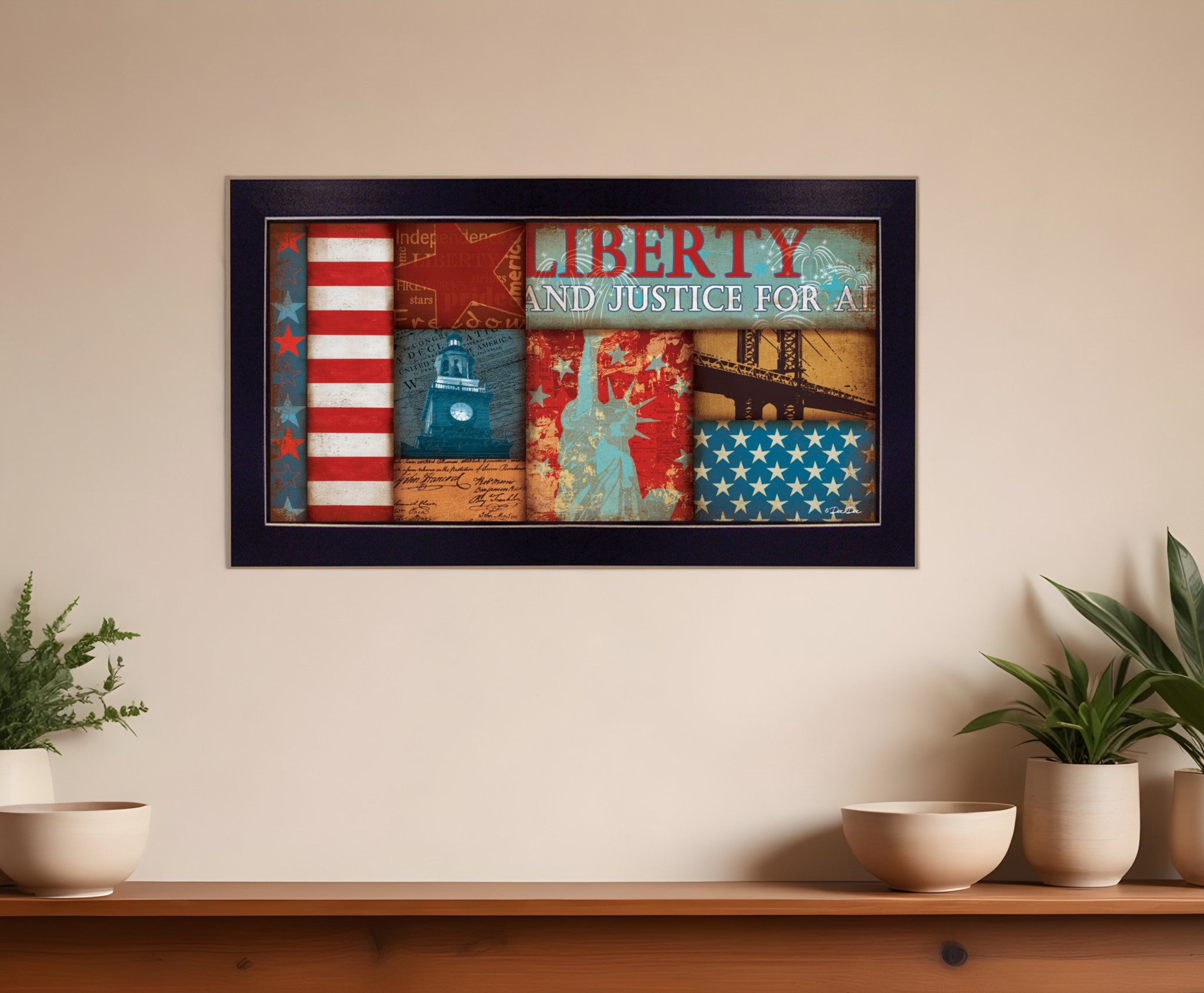 Liberty Black Framed Print Wall Art