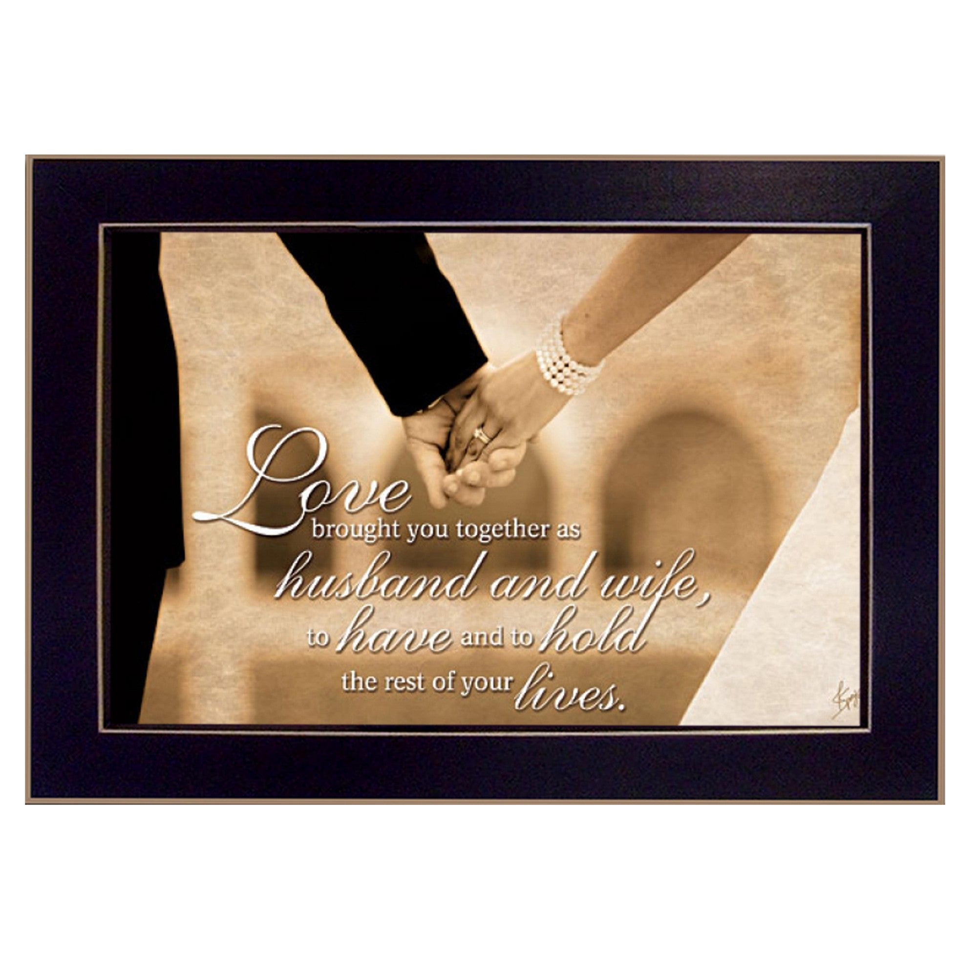 To Have and To Hold 1 Black Framed Print Wall Art