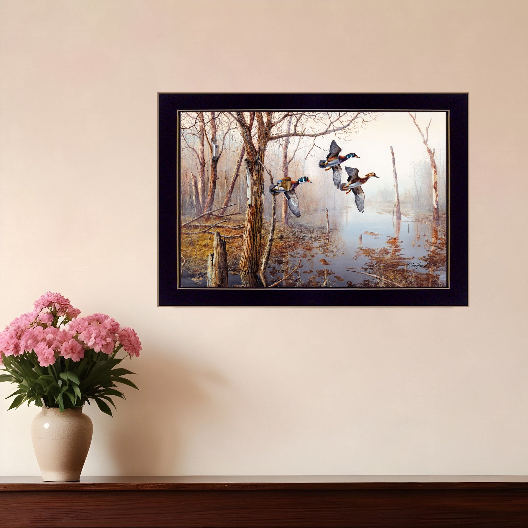 Backwater Black Framed Print Wall Art