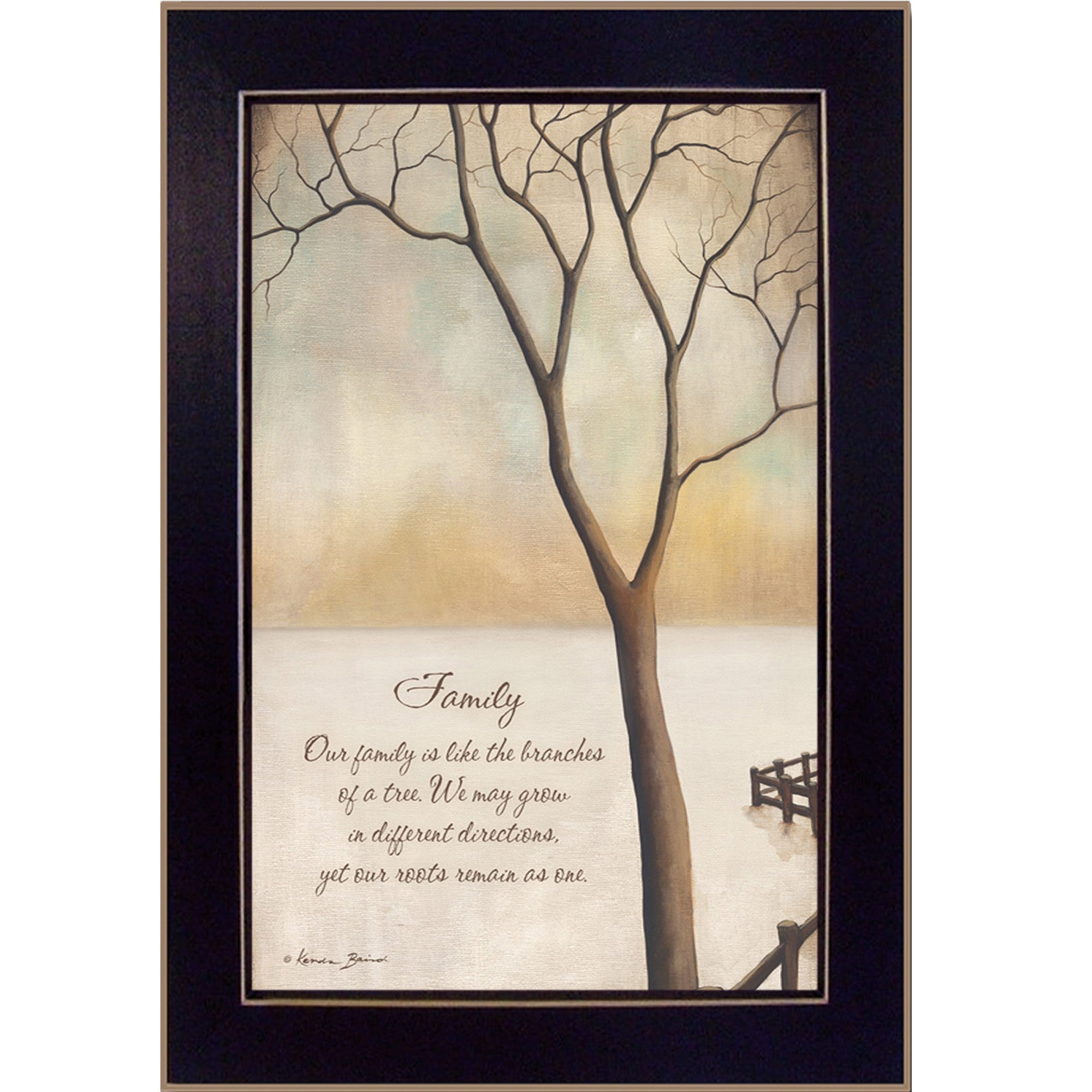 Family 1 Black Framed Print Wall Art