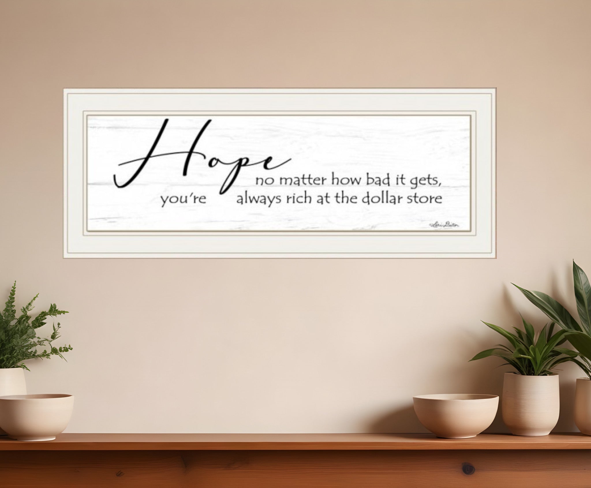 Hope 1 White Framed Print Wall Art