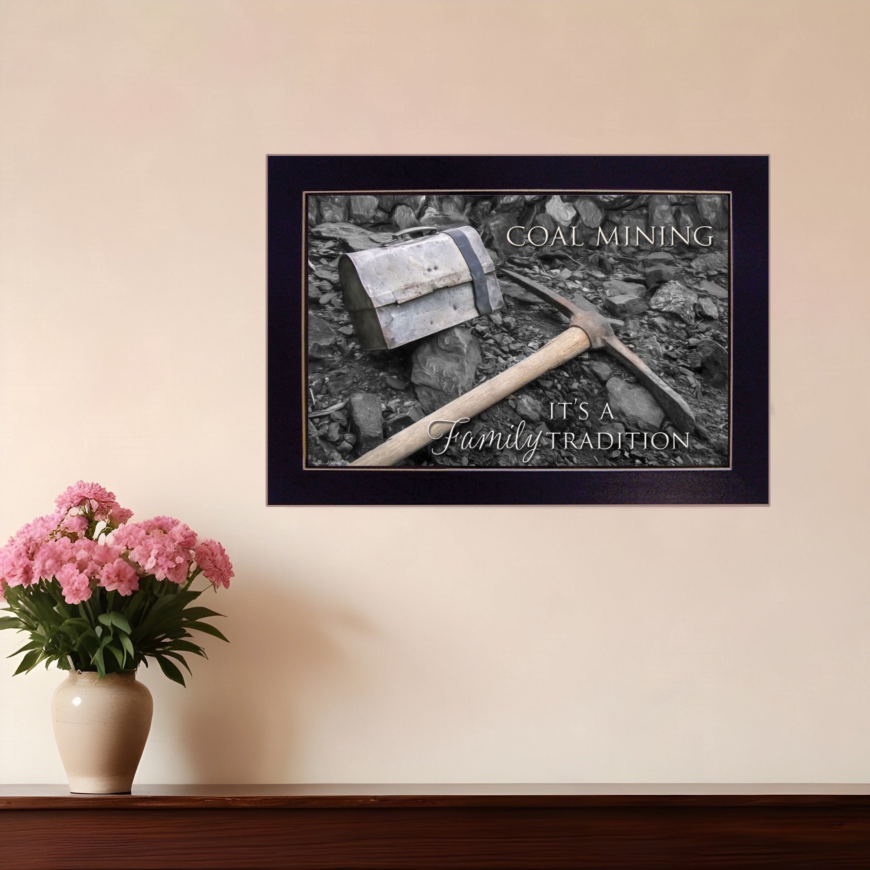 Coal Mining 1 Black Framed Print Wall Art