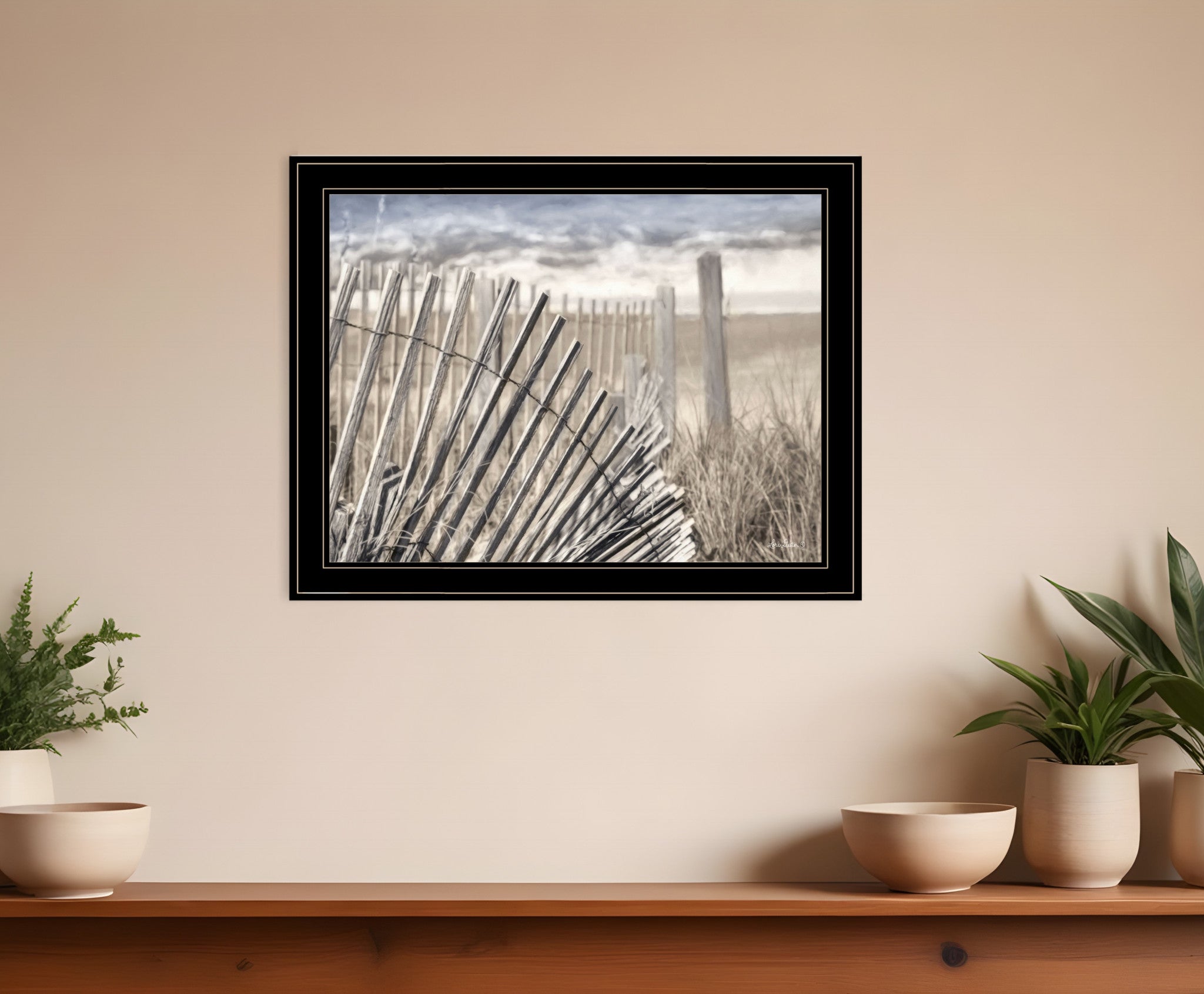 On The Coastline 2 Black Framed Print Wall Art