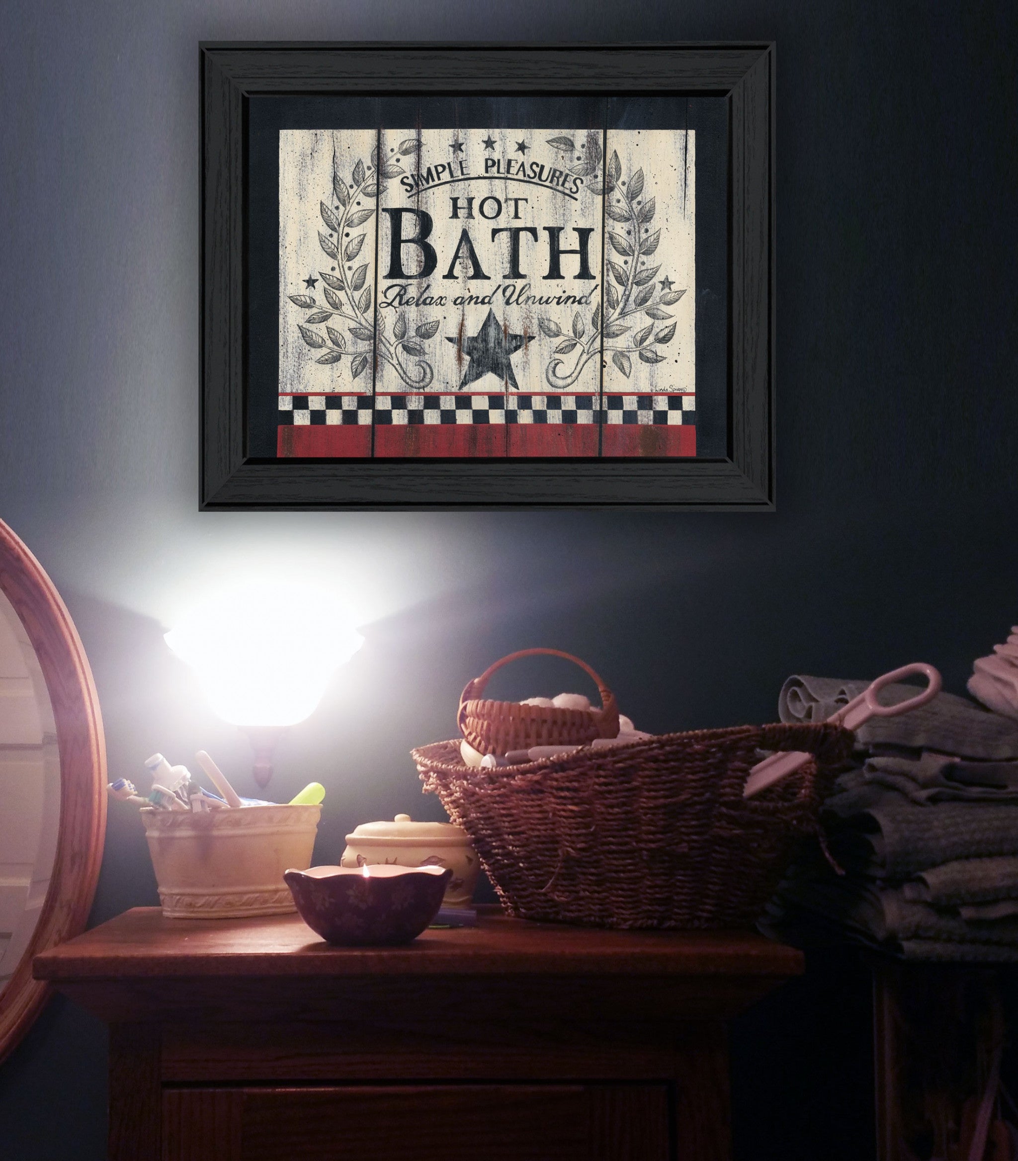 Hot Bath 10 Black Framed Print Bathroom Wall Art