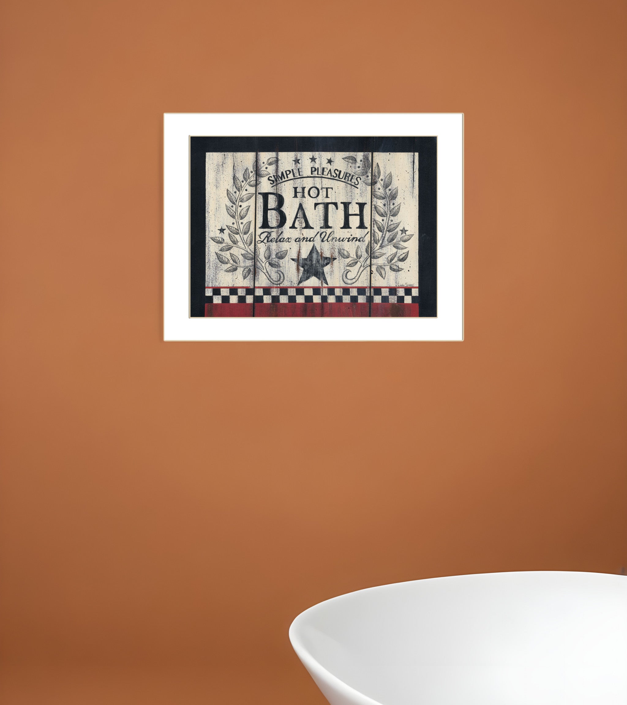 Hot Bath 11 White Framed Print Bathroom Wall Art