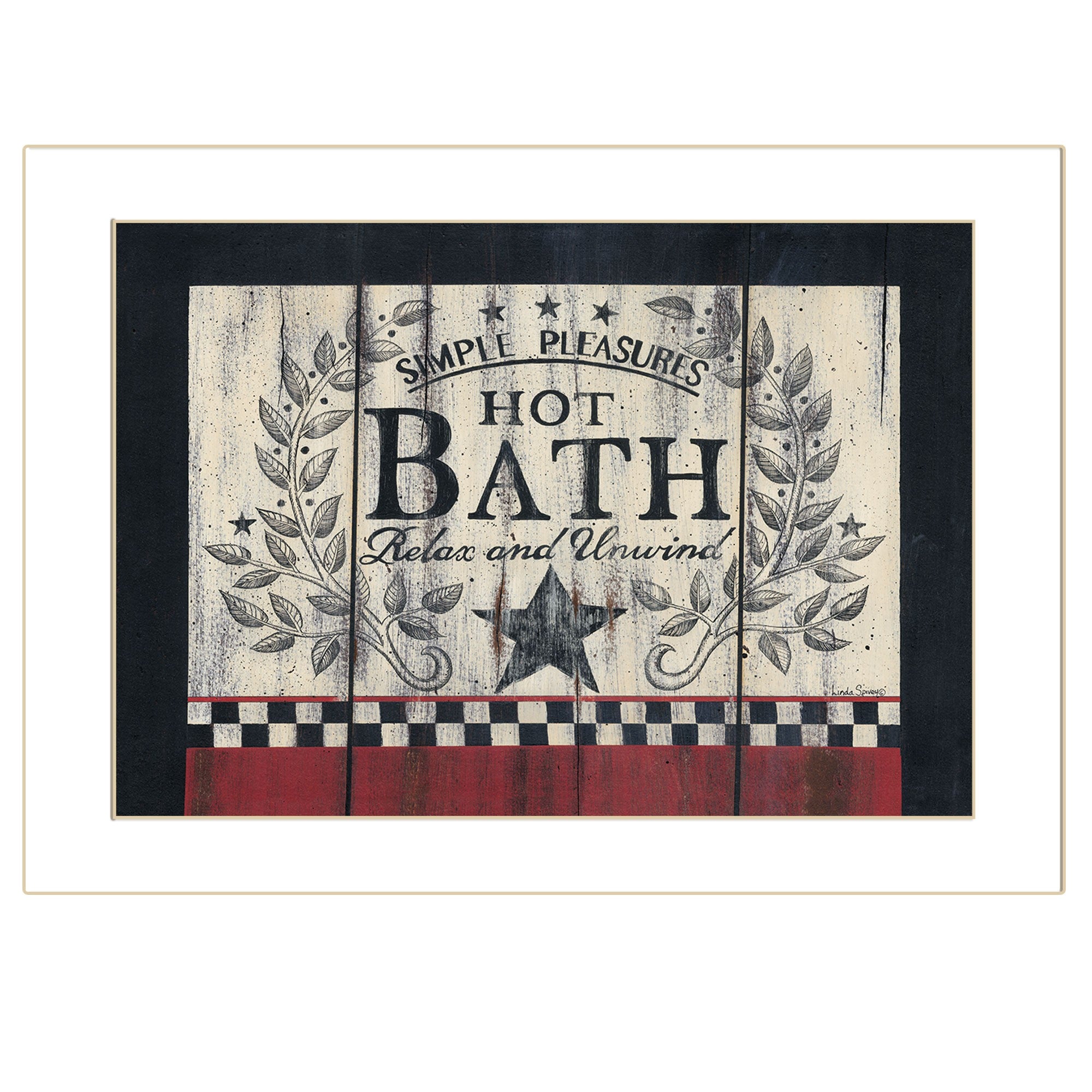 Hot Bath 1 White Framed Print Bathroom Wall Art