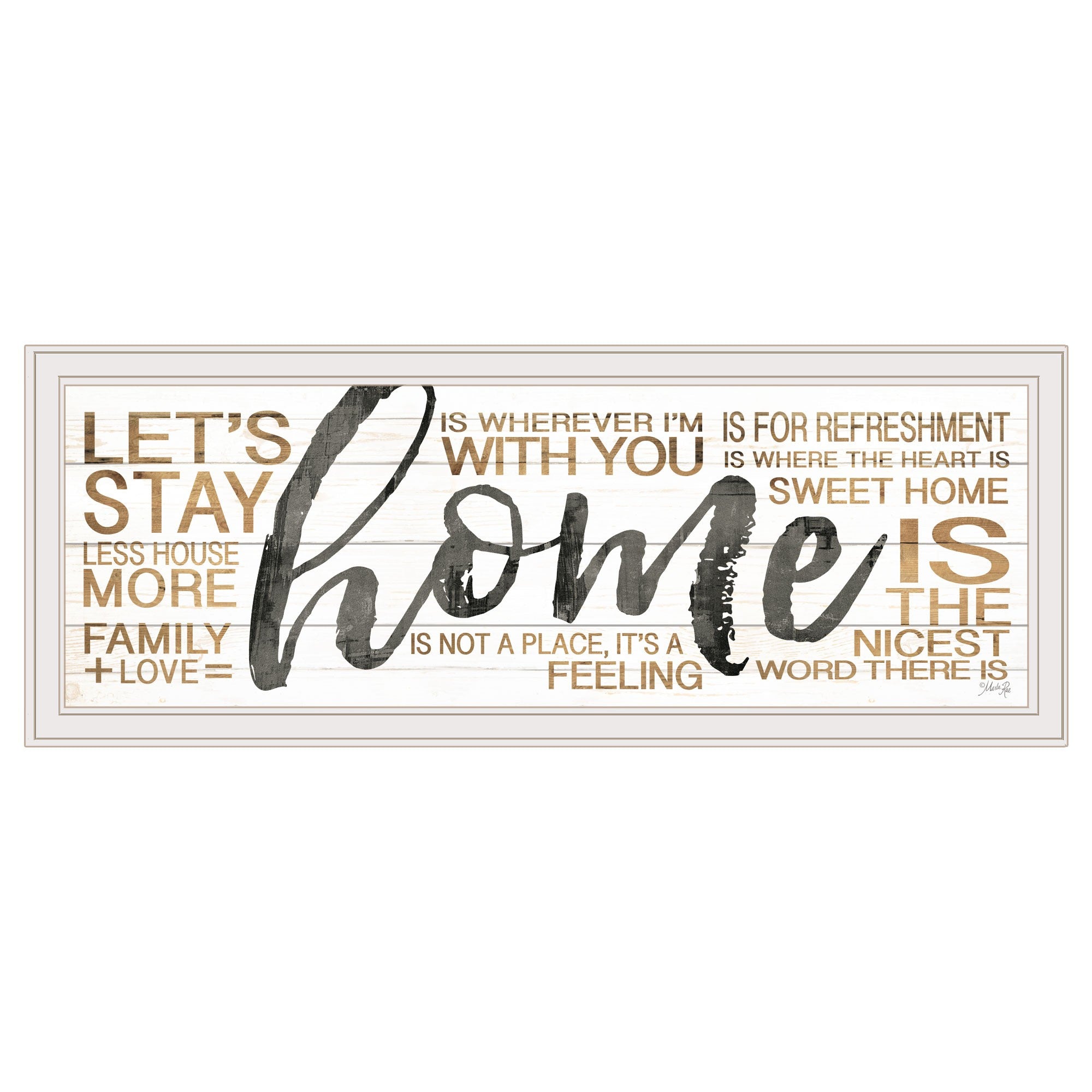 Home White Framed Print Wall Art