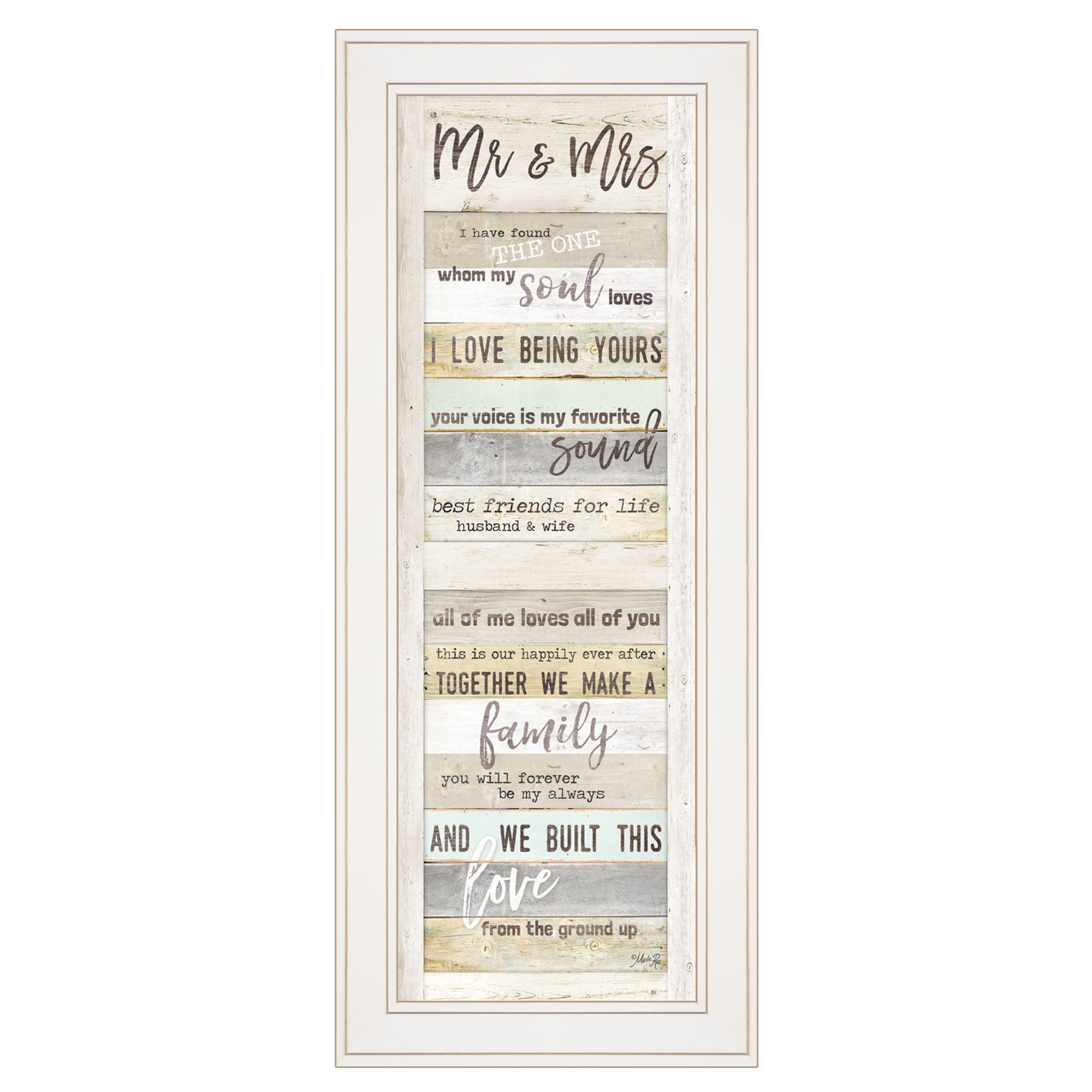 Mr and Mrs 2 White Framed Print Wall Art