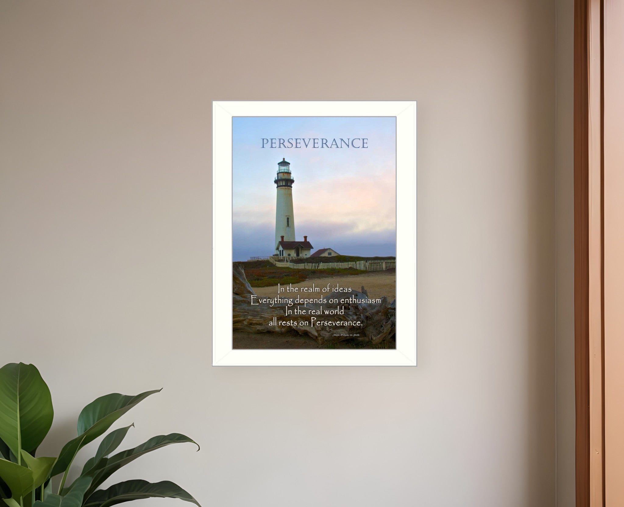 Perseverance 2 White Framed Print Wall Art