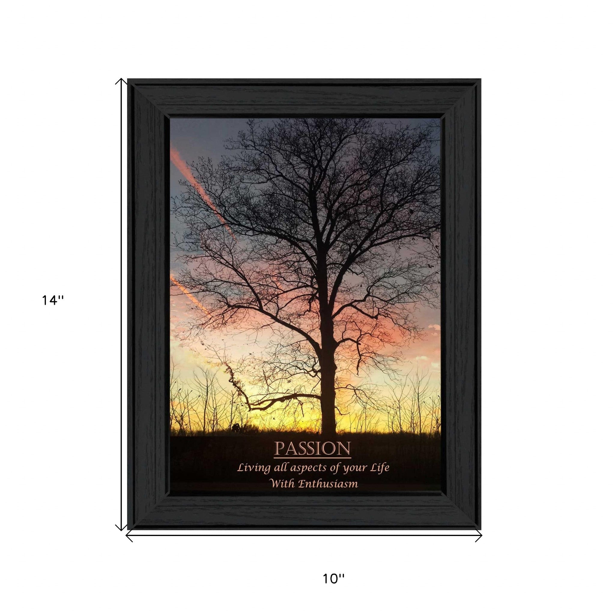 Passion 1 Black Framed Print Wall Art