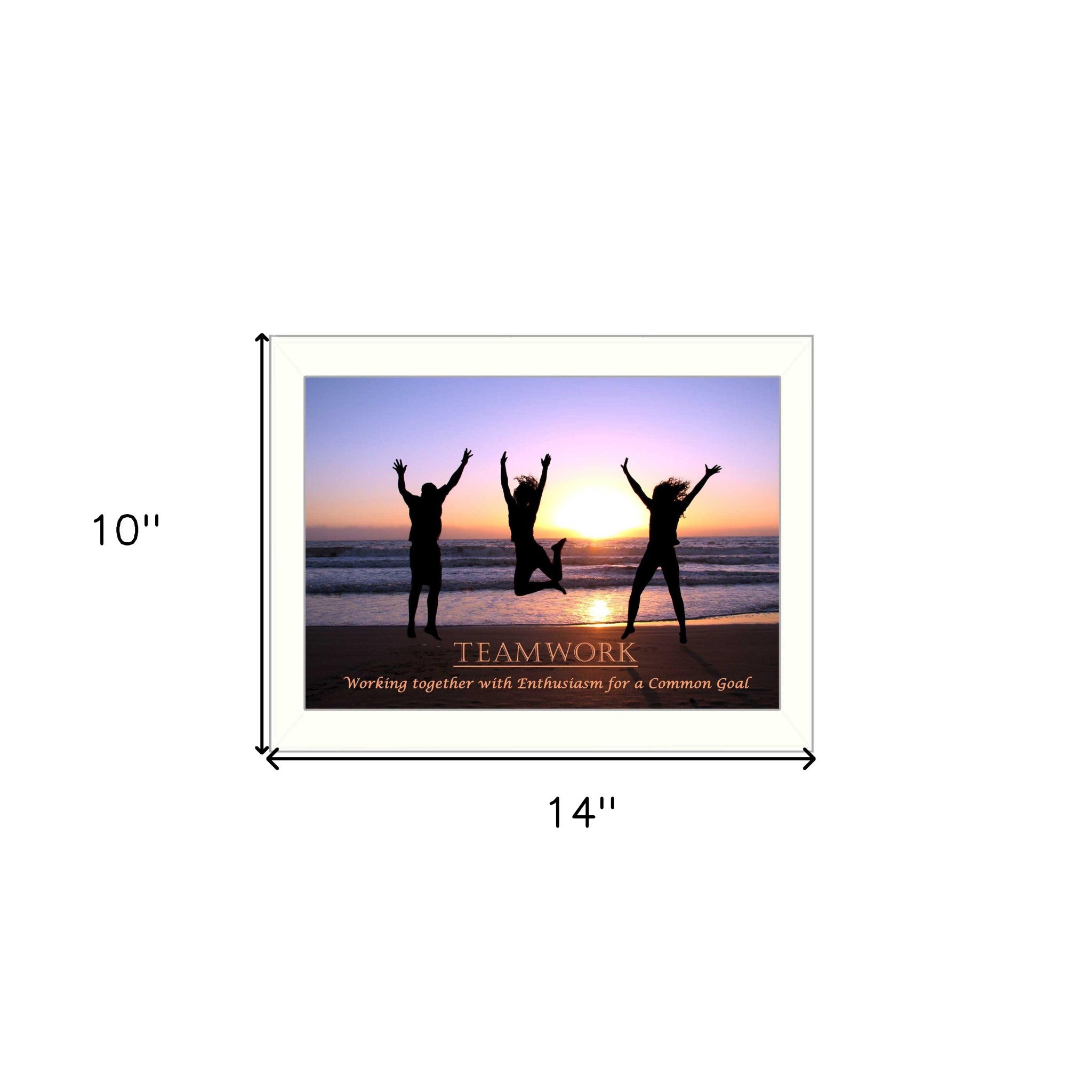 Teamwork White Framed Print Wall Art