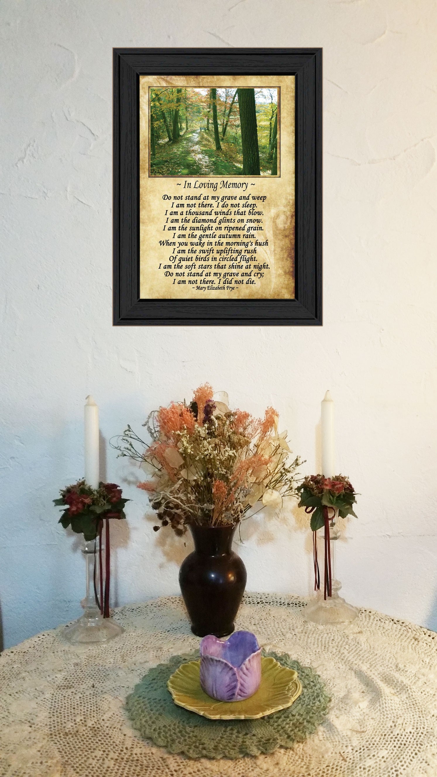 In Loving Memory 1 Black Framed Print Wall Art