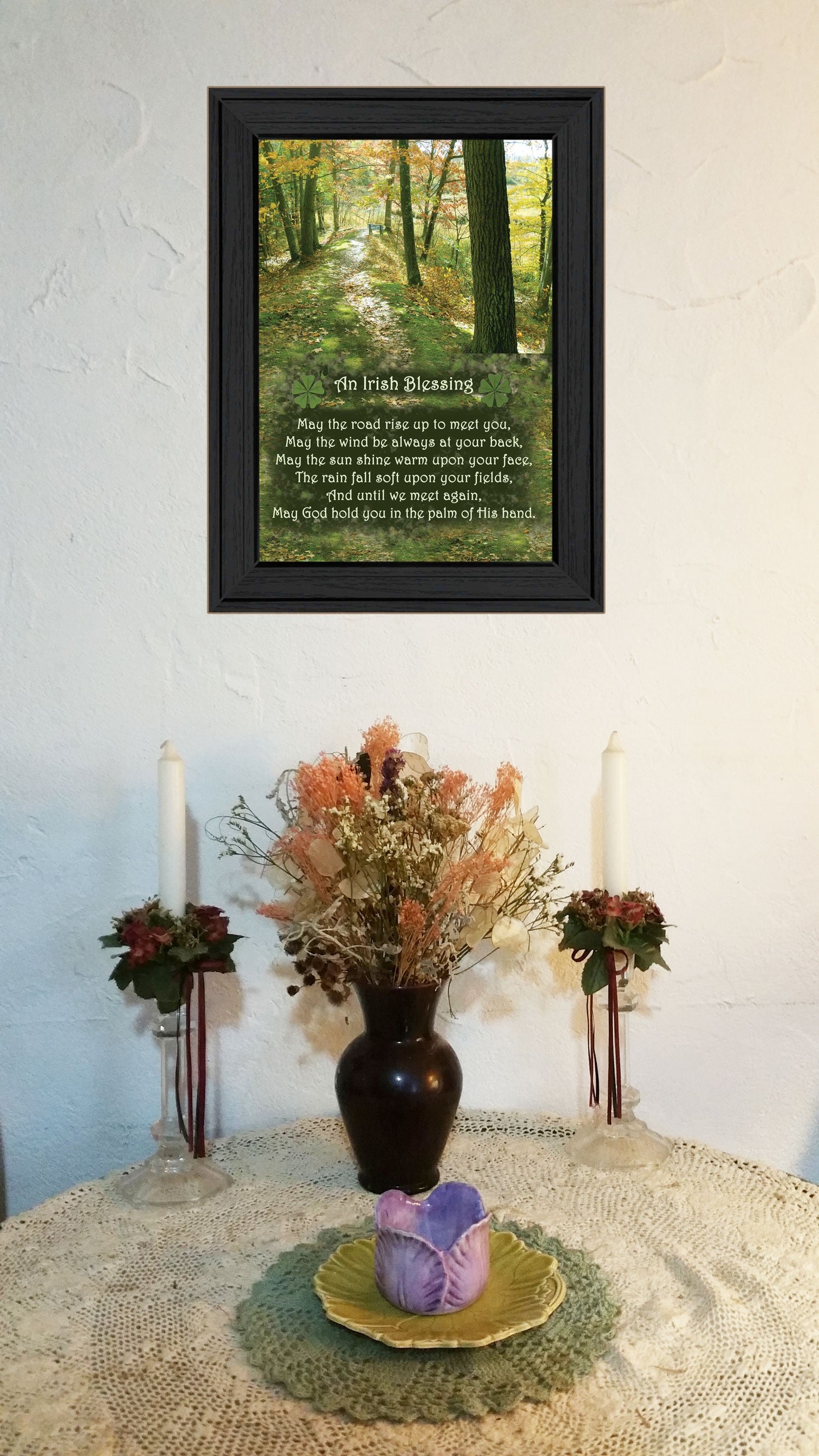 Irish Blessing Black Framed Print Wall Art