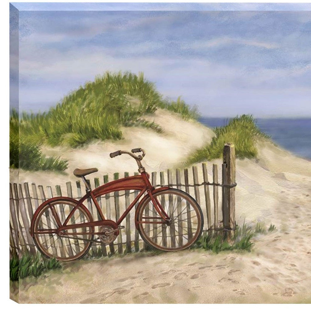 Set Of Three Sand Beach Designs Wrapped Canvas Print Wall Art