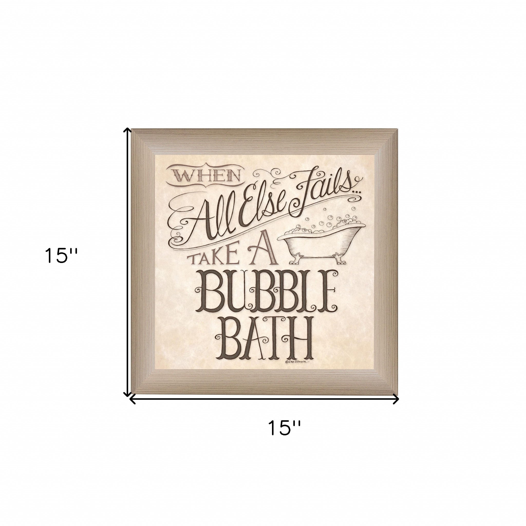 When All Else Fails 1 Brown Framed Print Bathroom Wall Art