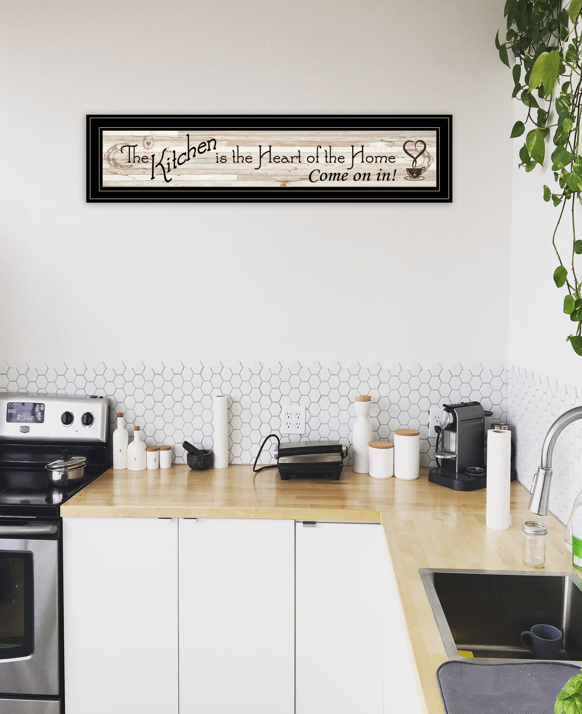 Kitchen Is The Heart of The Home 7 Black Framed Print Kitchen Wall Art