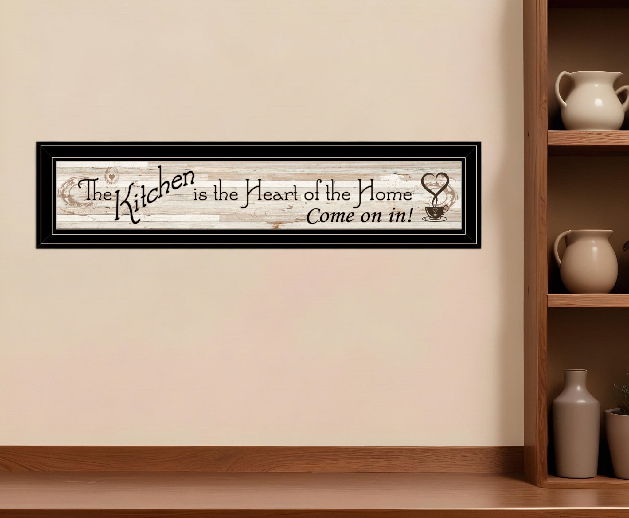 Kitchen Is The Heart of The Home 7 Black Framed Print Kitchen Wall Art