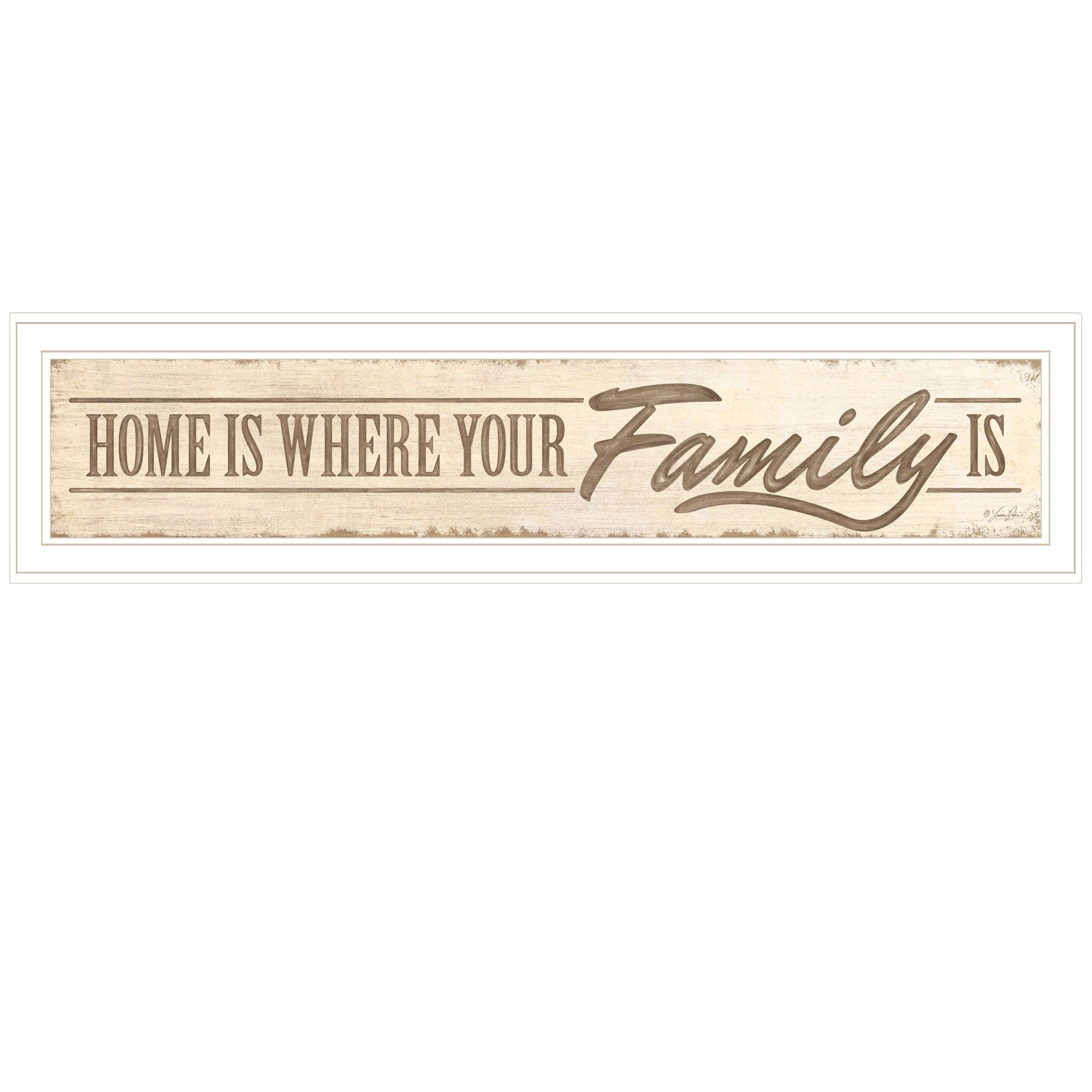 Home Is? 3 White Framed Print Wall Art