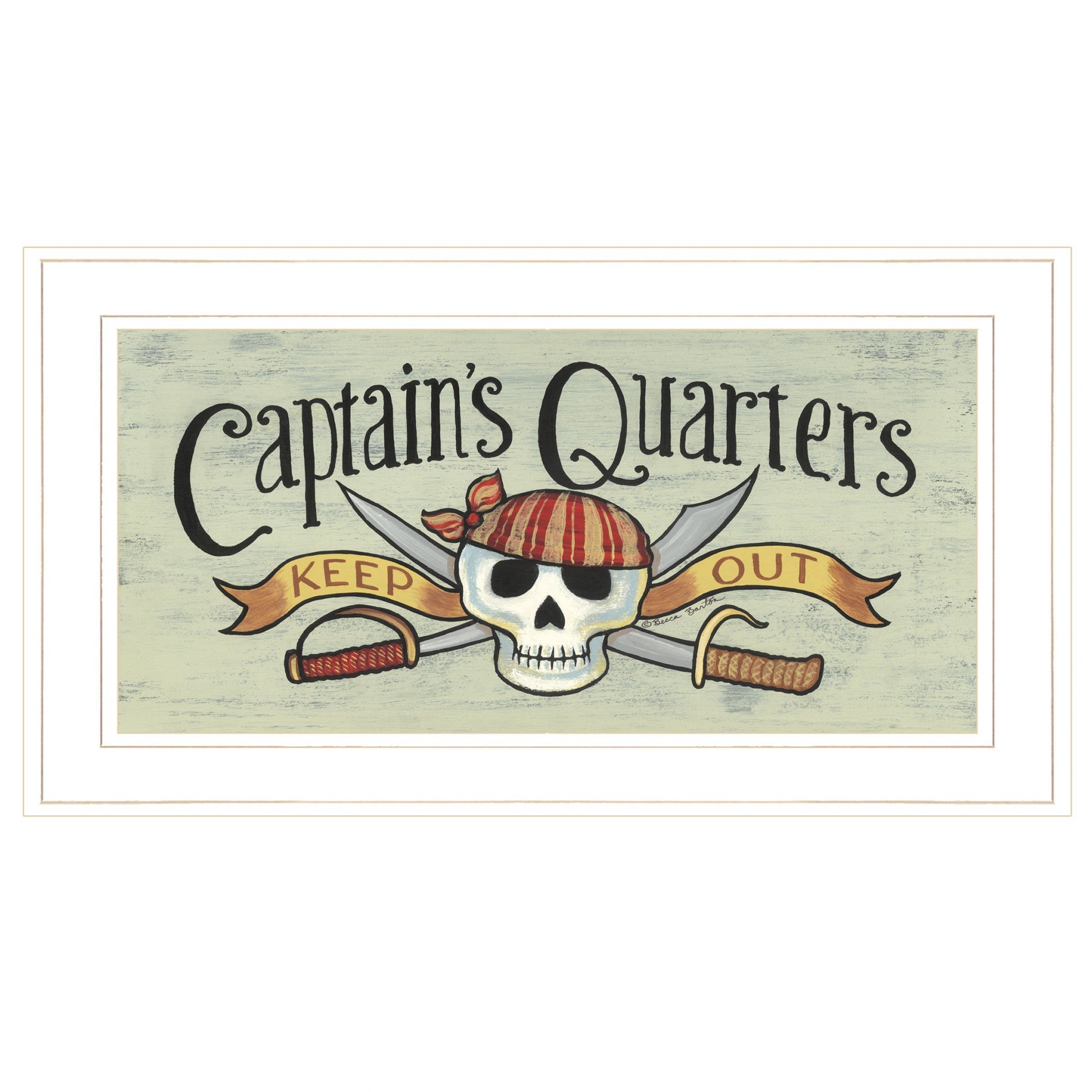 Captains Quarters 1 White Framed Print Wall Art