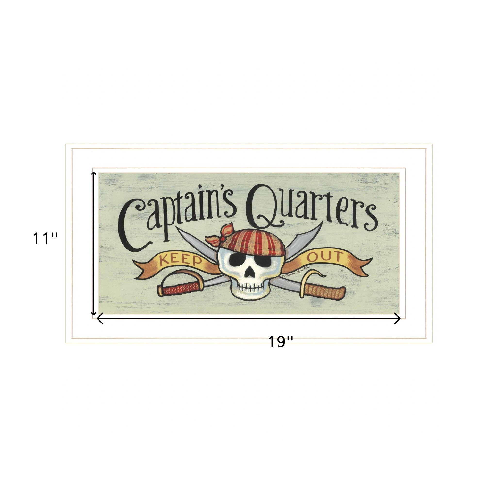 Captains Quarters 1 White Framed Print Wall Art